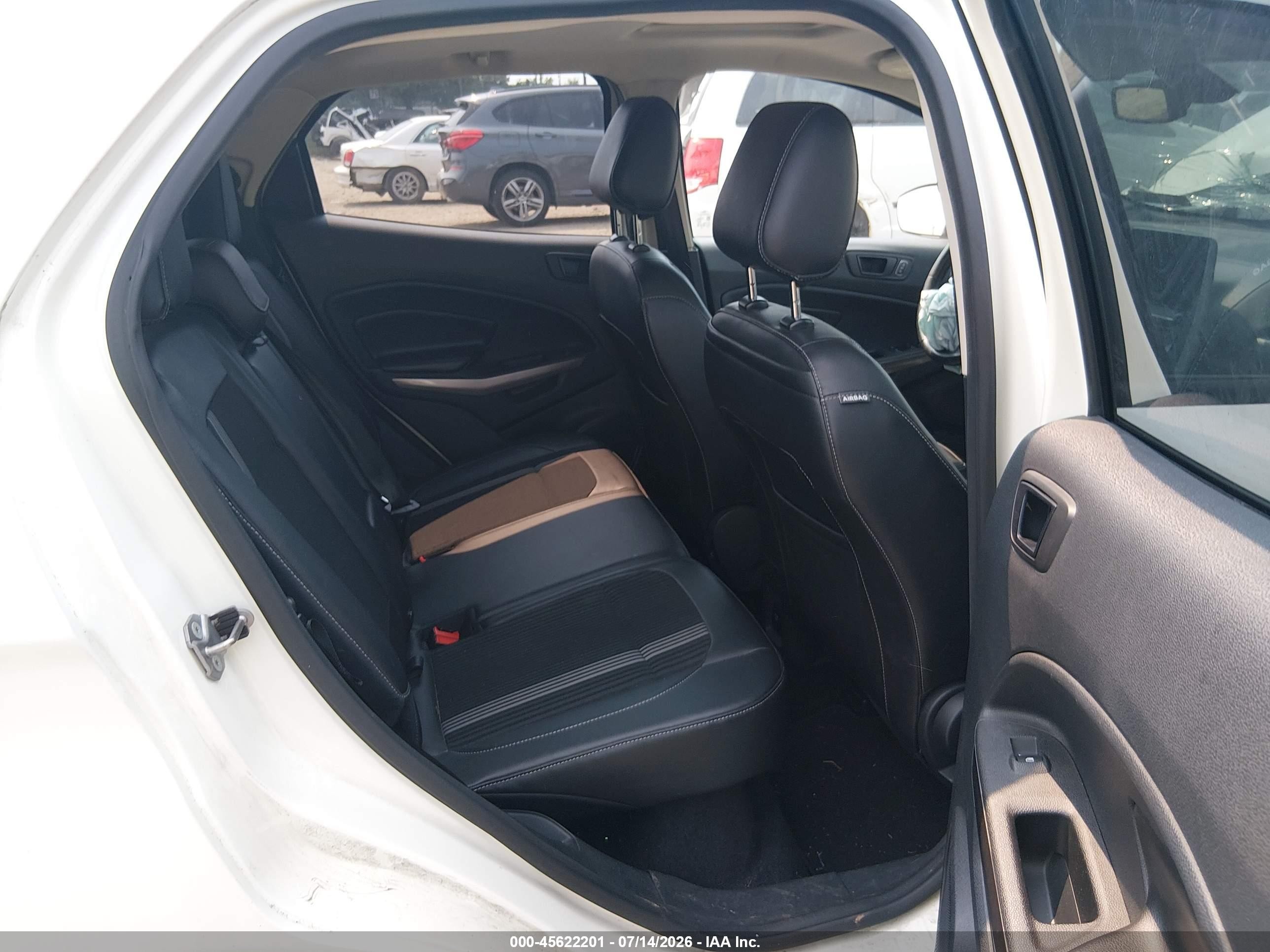 2019 Ford Ecosport Ses White vin: MAJ6S3JL8KC306613