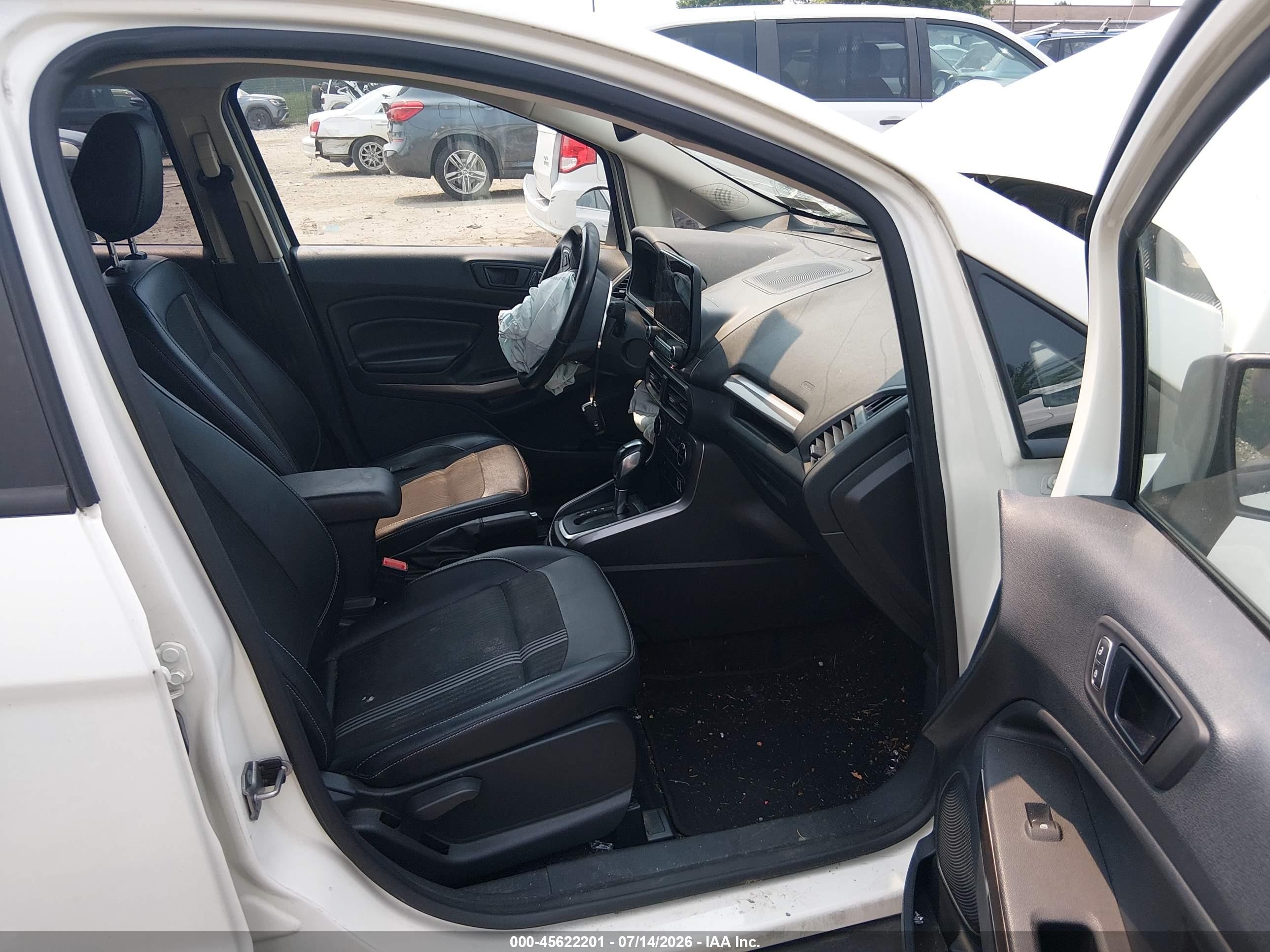 2019 Ford Ecosport Ses White vin: MAJ6S3JL8KC306613