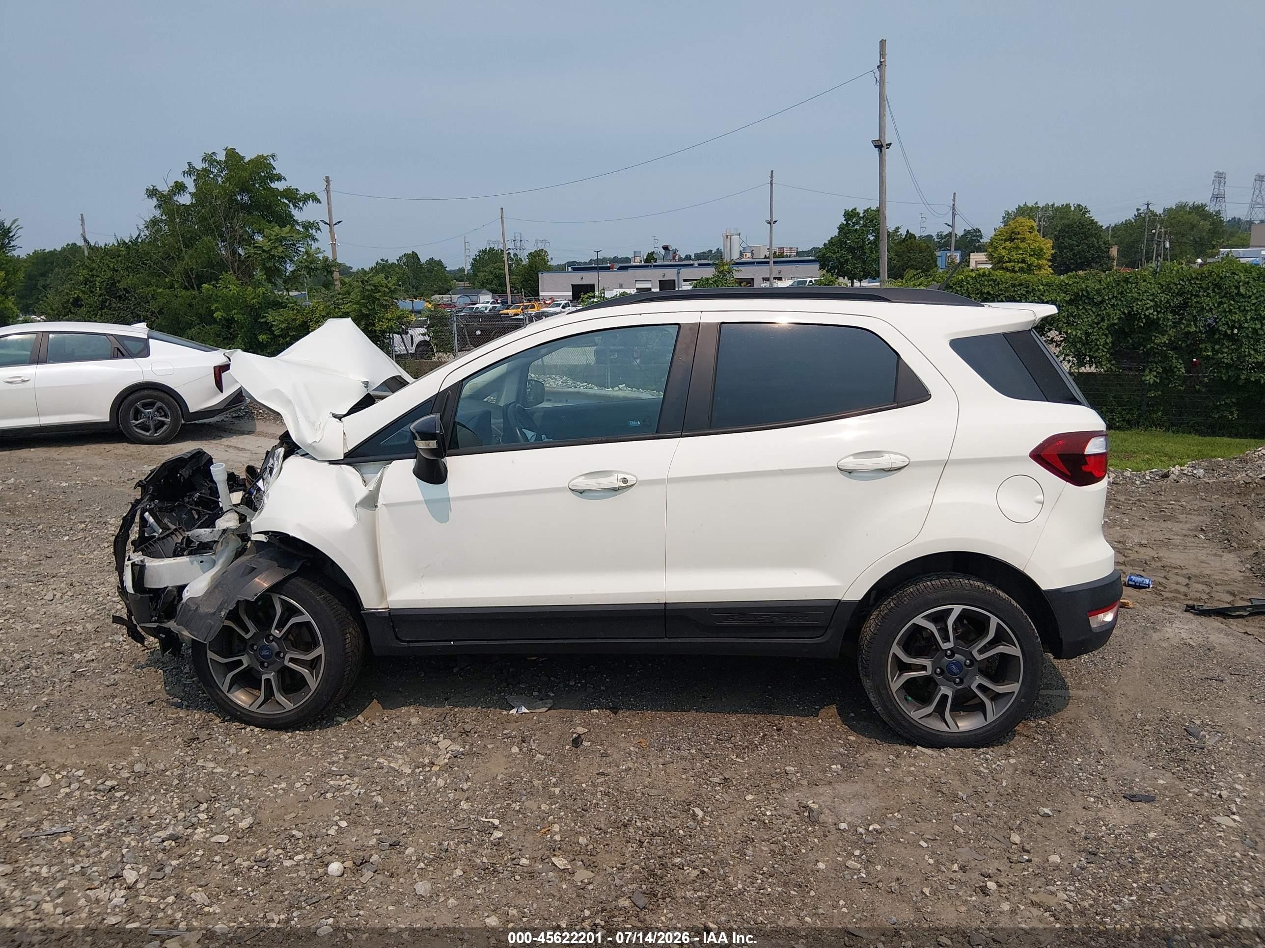 2019 Ford Ecosport Ses White vin: MAJ6S3JL8KC306613