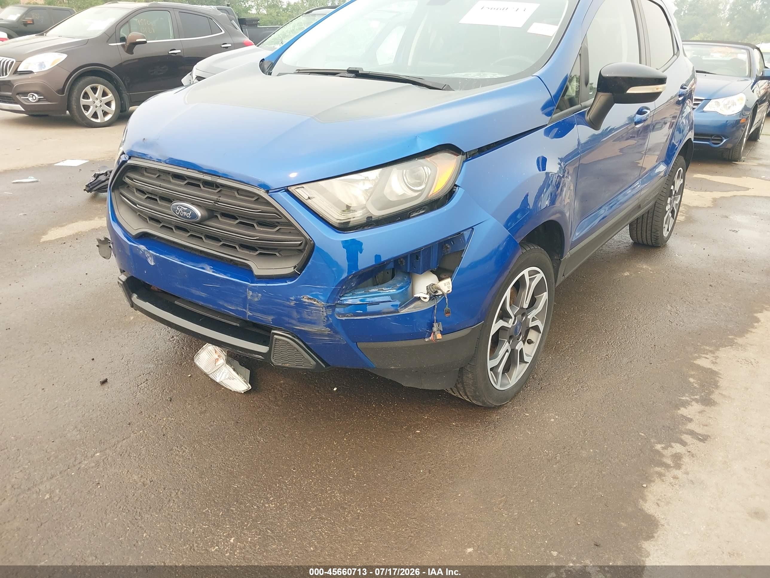 2020 Ford Ecosport Ses Синий vin: MAJ6S3JL9LC331912