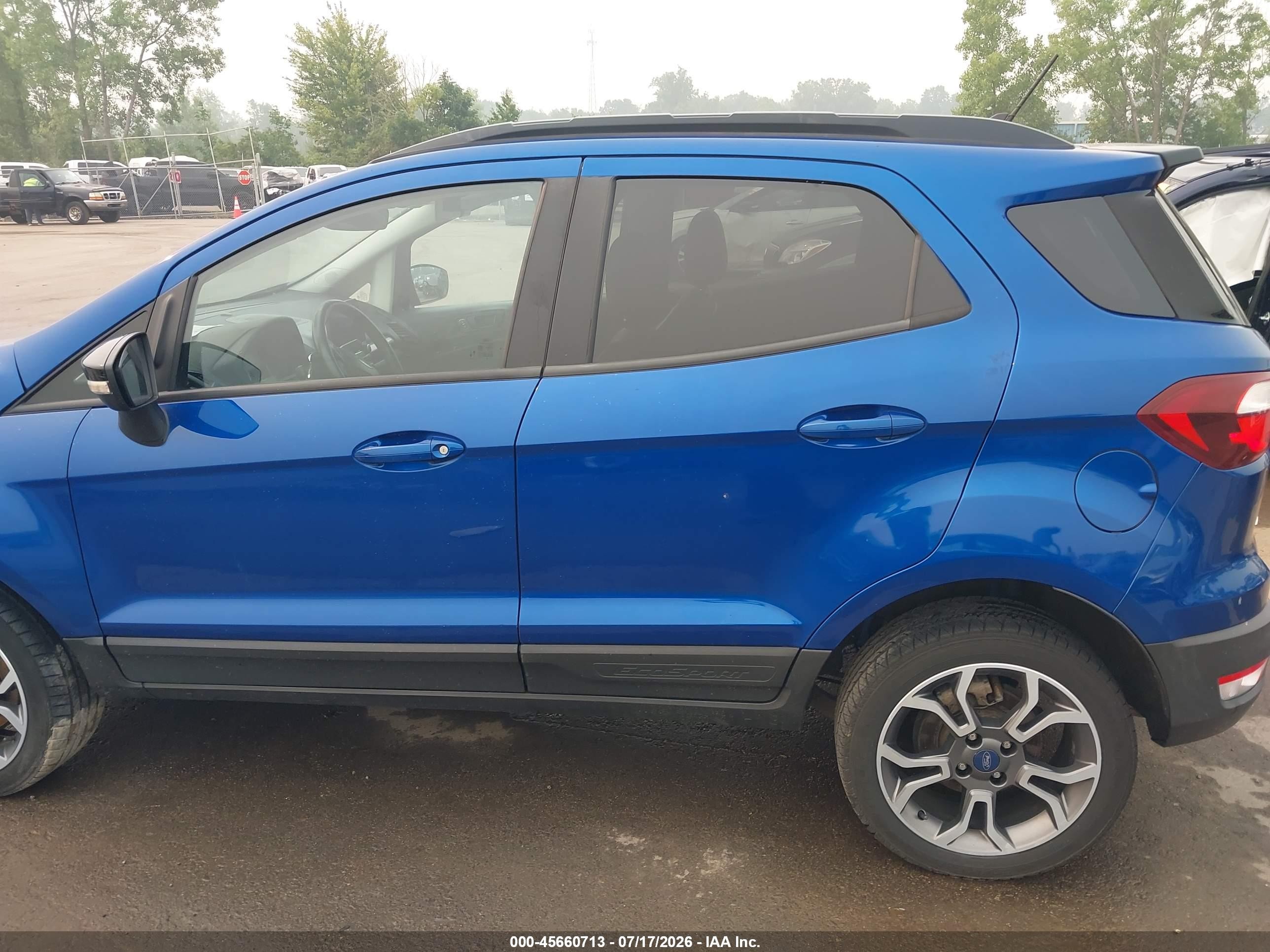 2020 Ford Ecosport Ses Синий vin: MAJ6S3JL9LC331912
