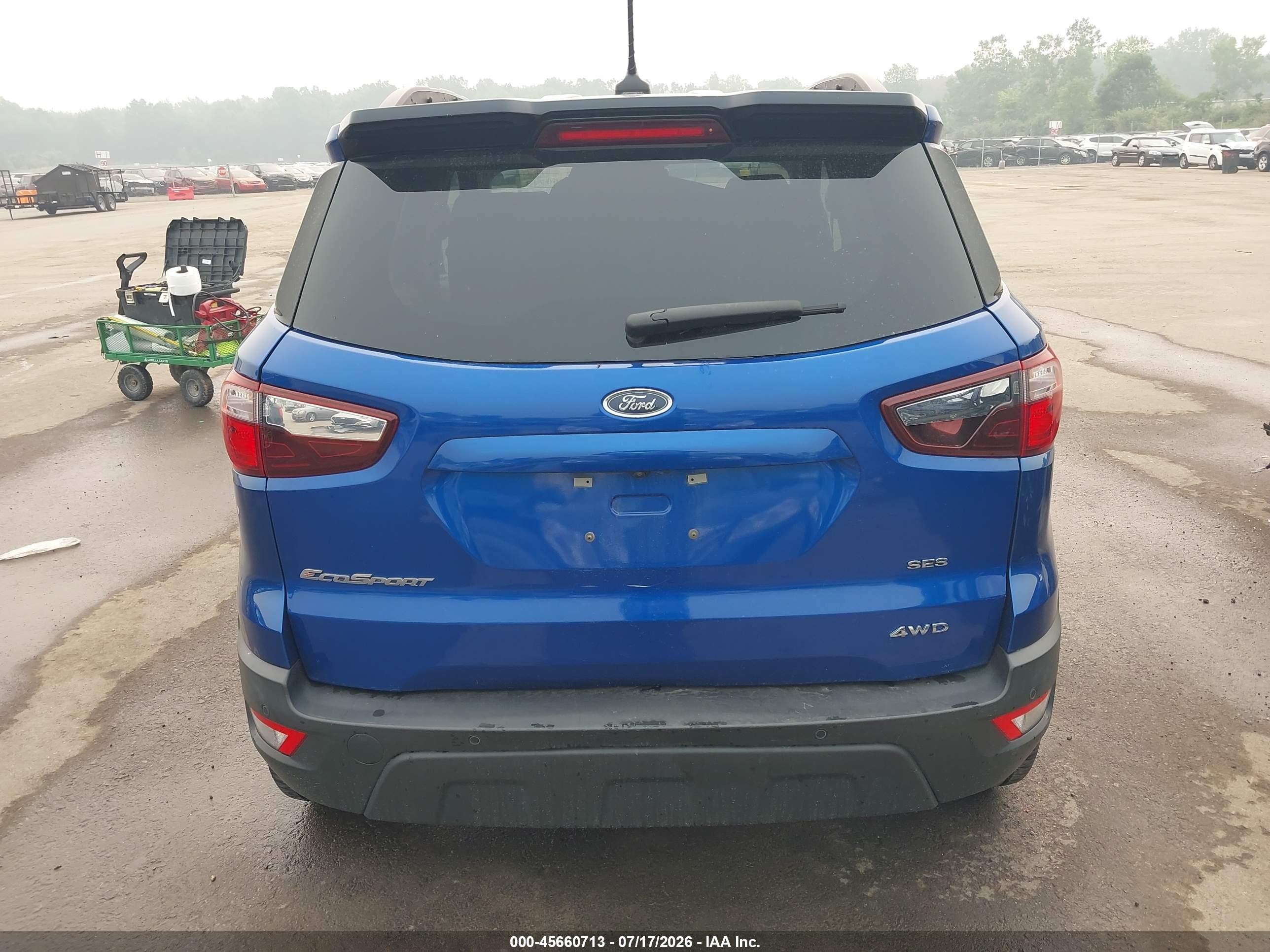 2020 Ford Ecosport Ses Синий vin: MAJ6S3JL9LC331912