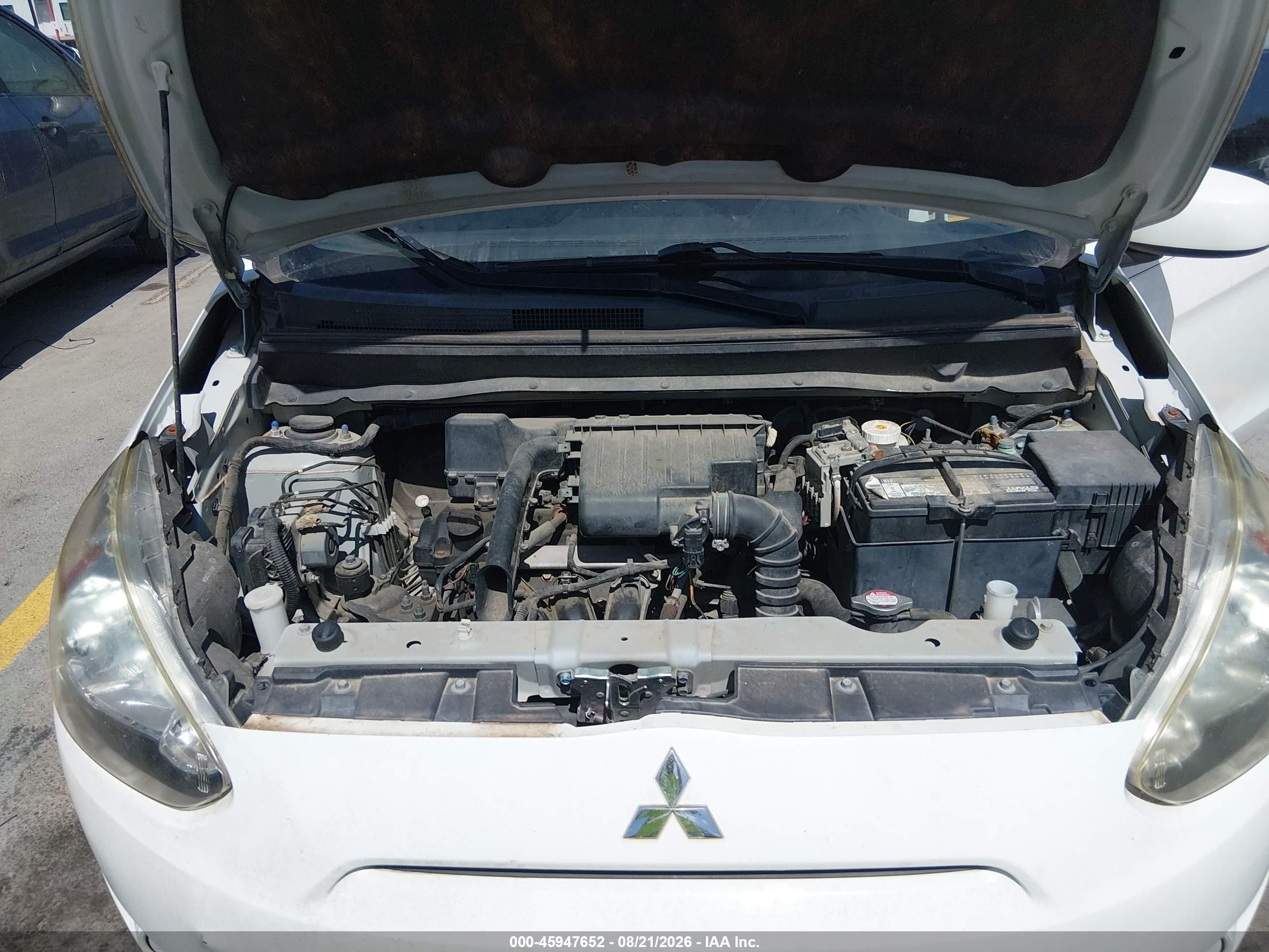 2014 Mitsubishi Mirage De White vin: ML32A3HJ0EH009670