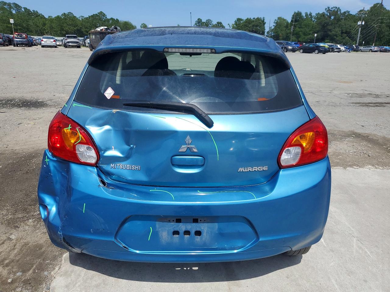 2014 Mitsubishi Mirage De Blue vin: ML32A3HJ0EH018109