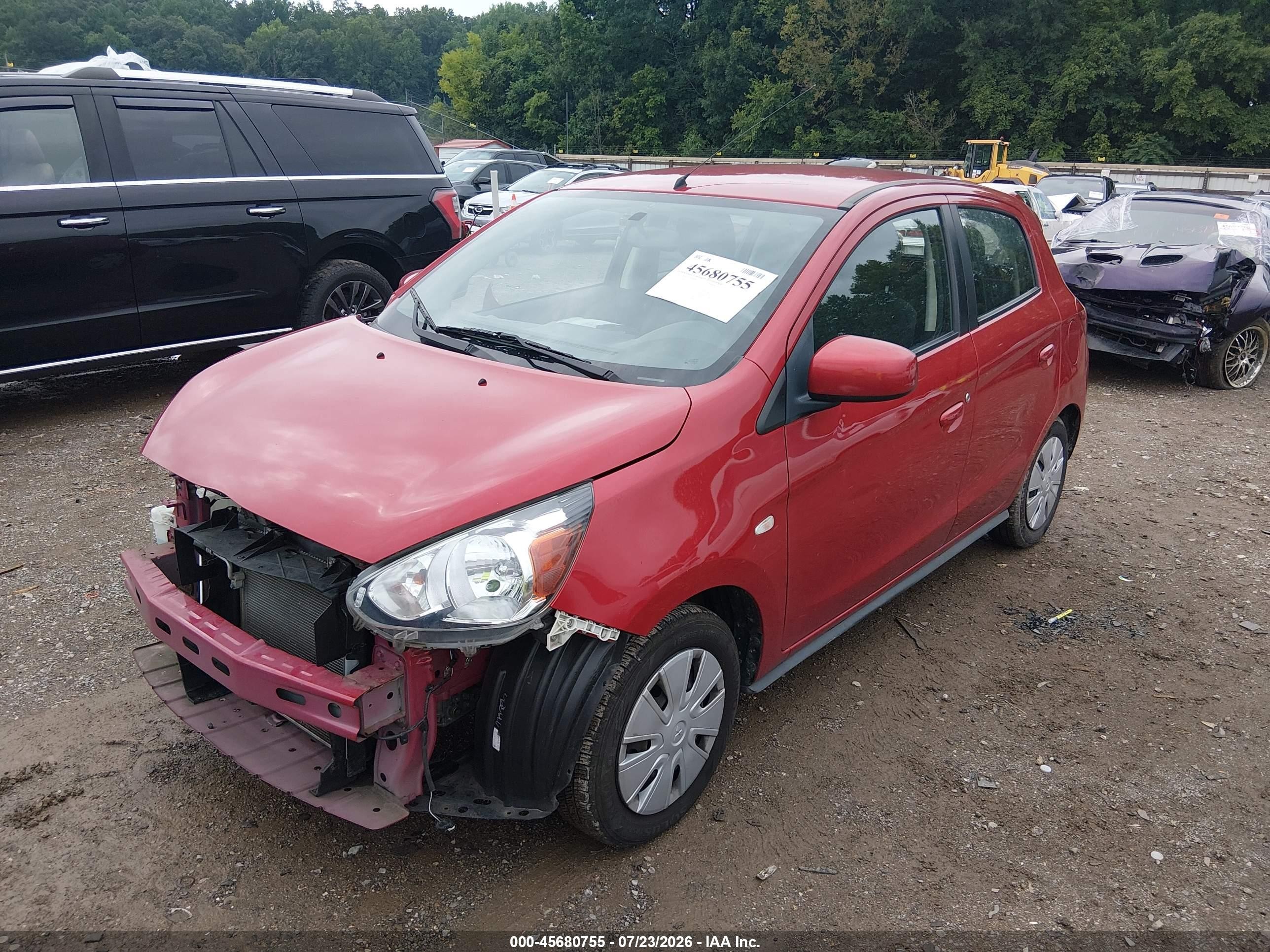2014 Mitsubishi Mirage De Red vin: ML32A3HJ0EH022970