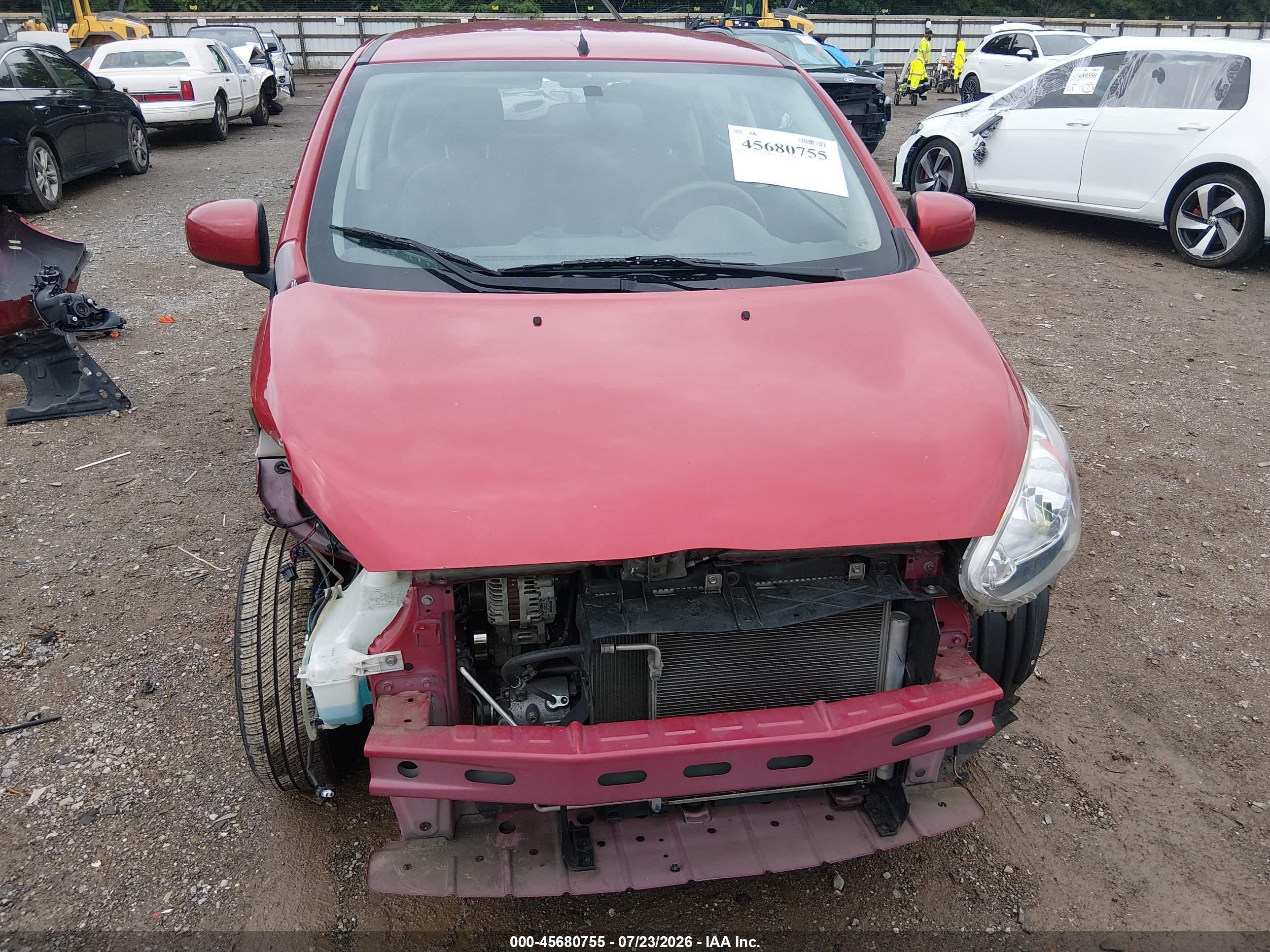 2014 Mitsubishi Mirage De Red vin: ML32A3HJ0EH022970