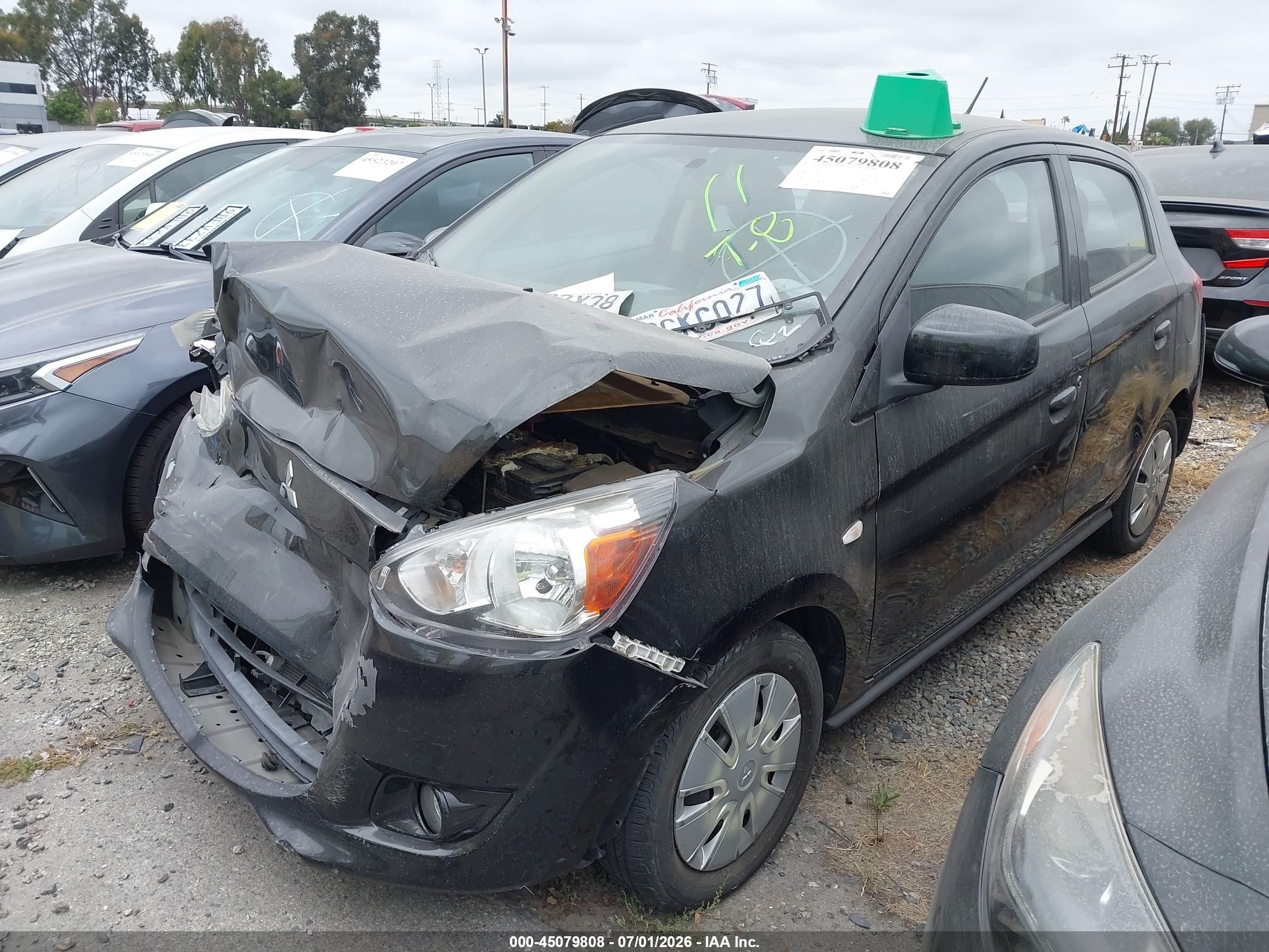 2015 Mitsubishi Mirage De Black vin: ML32A3HJ0FH014062