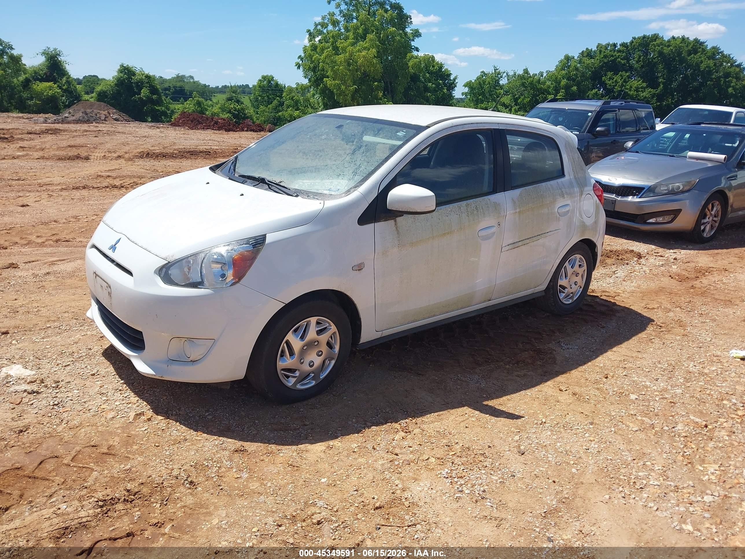 2015 Mitsubishi Mirage De Белый vin: ML32A3HJ0FH032254