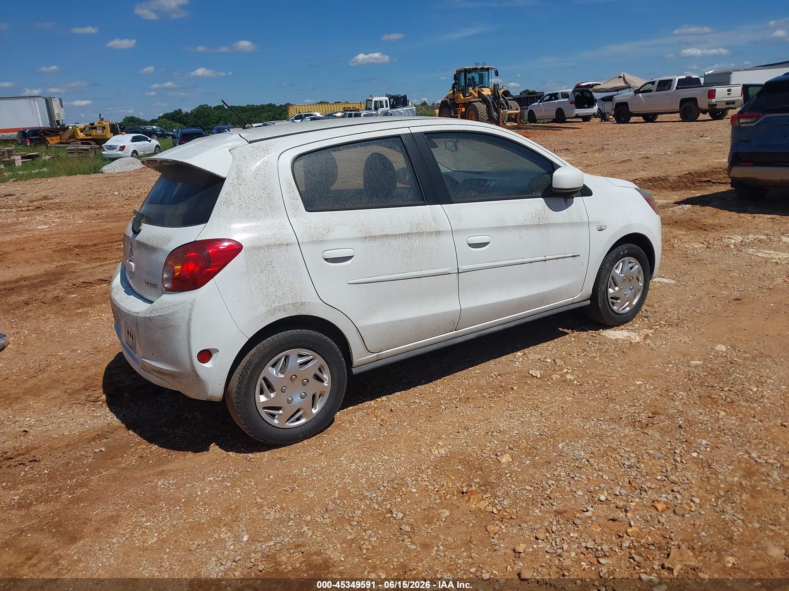 2015 Mitsubishi Mirage De Белый vin: ML32A3HJ0FH032254
