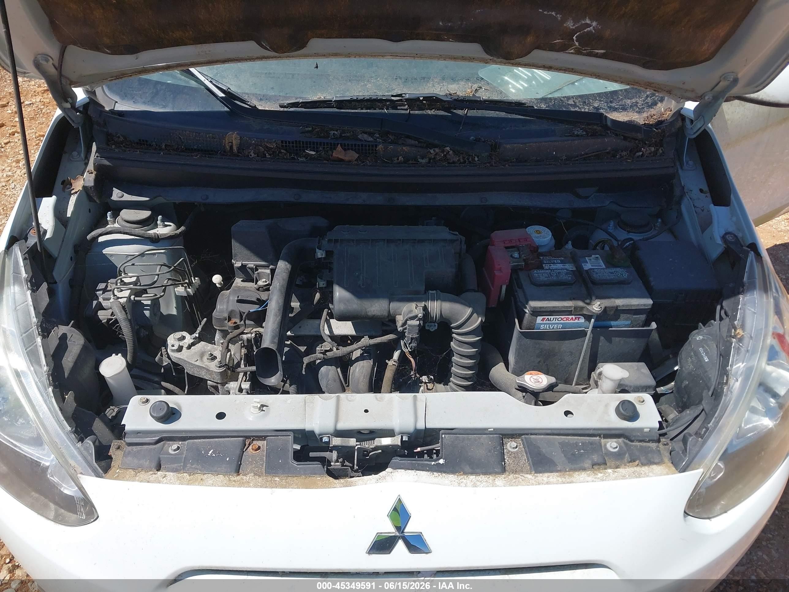 2015 Mitsubishi Mirage De Белый vin: ML32A3HJ0FH032254