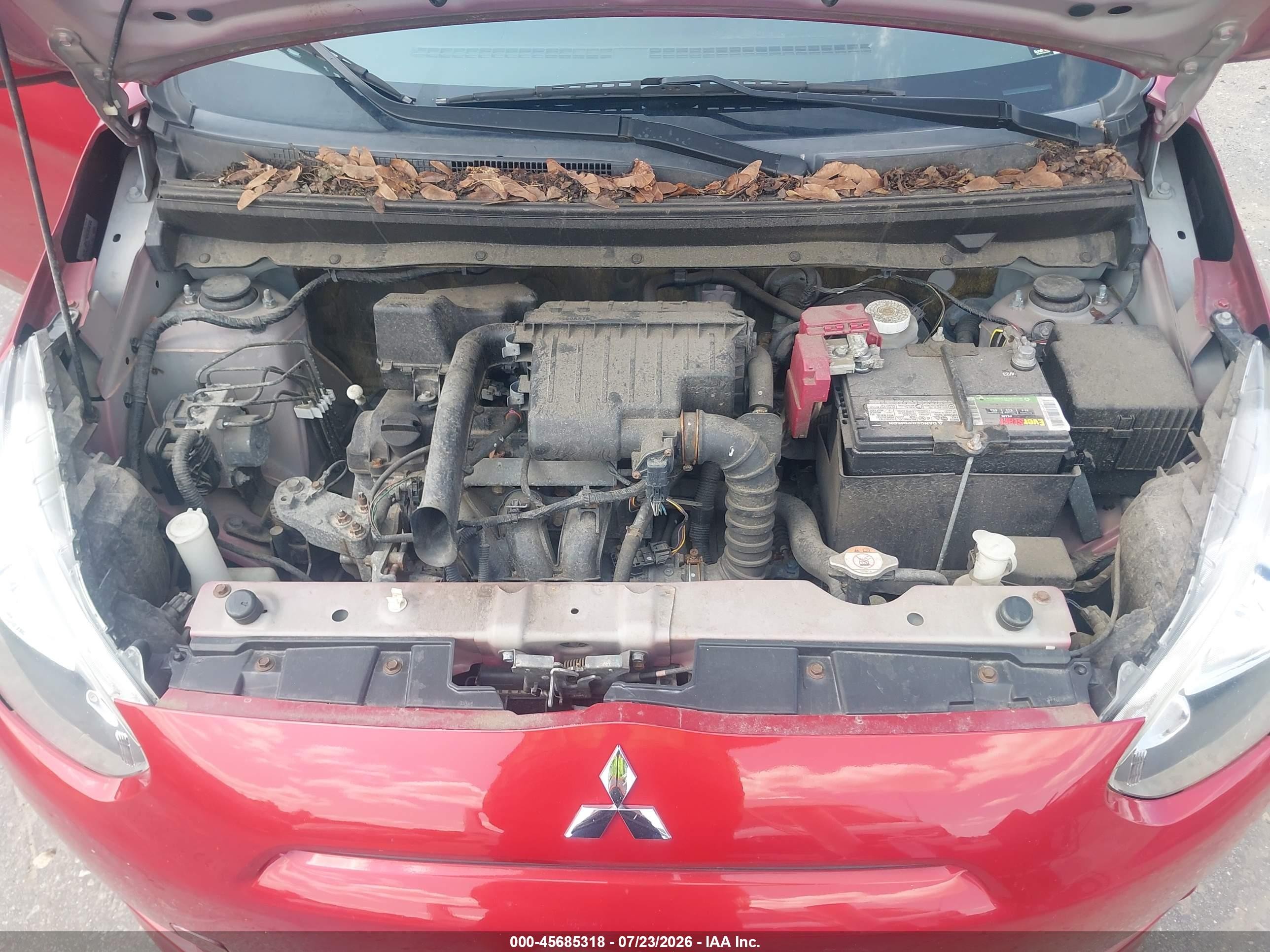 2015 Mitsubishi Mirage De/rf Red vin: ML32A3HJ0FH046459