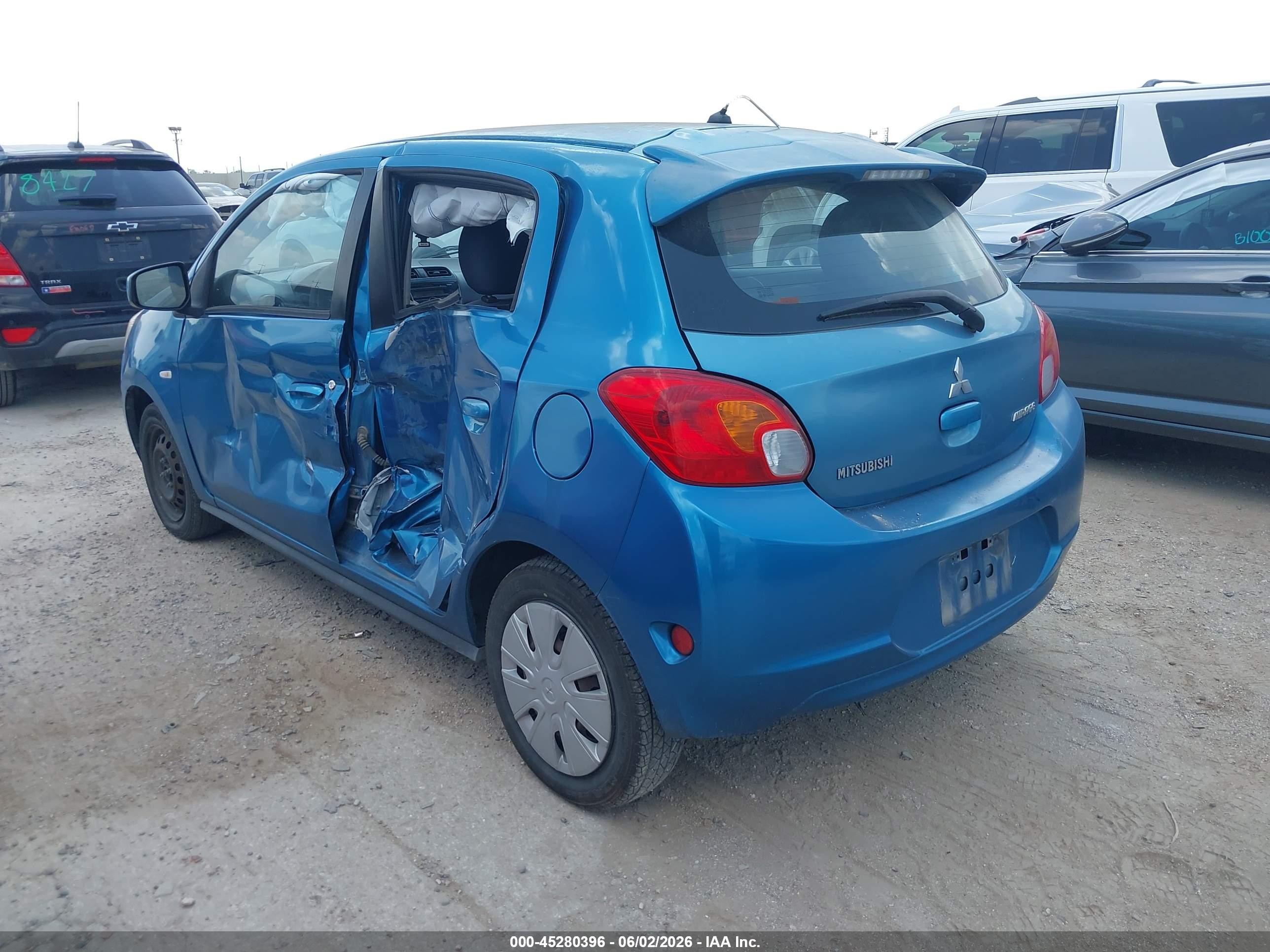 2015 Mitsubishi Mirage De Blue vin: ML32A3HJ0FH048700
