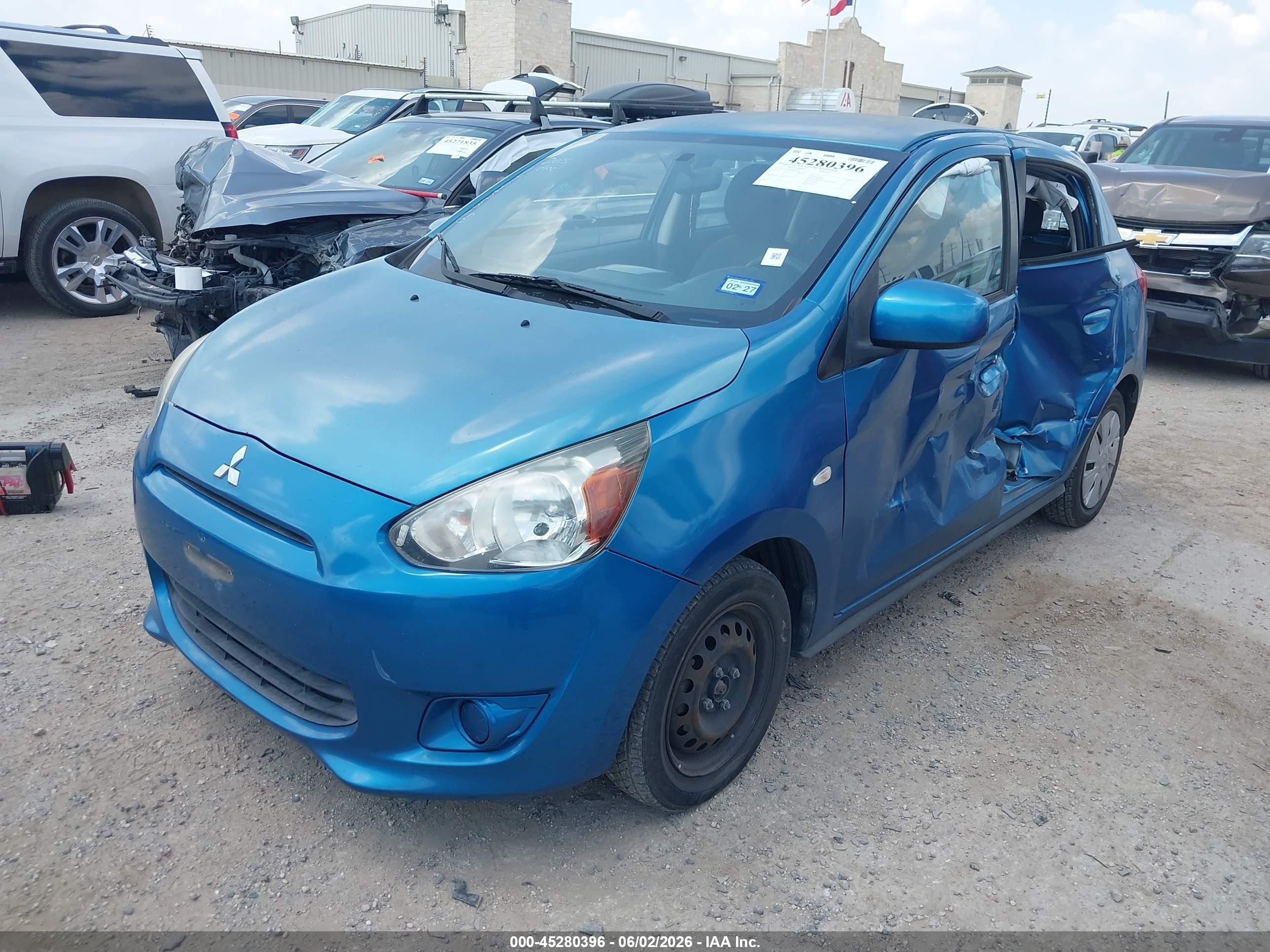 2015 Mitsubishi Mirage De Blue vin: ML32A3HJ0FH048700
