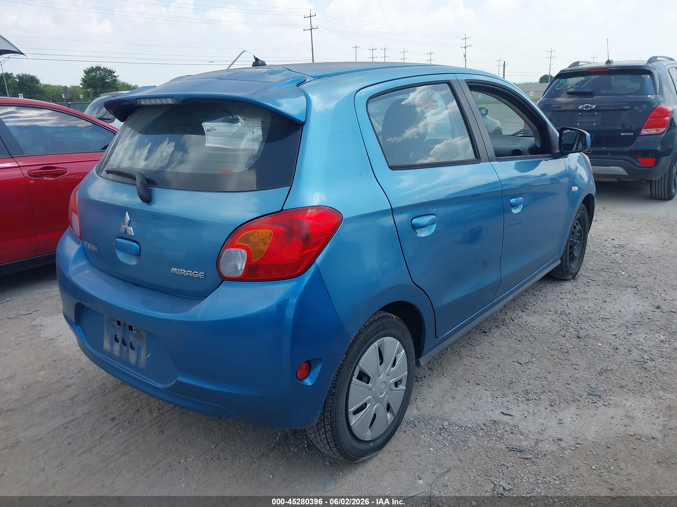2015 Mitsubishi Mirage De Blue vin: ML32A3HJ0FH048700