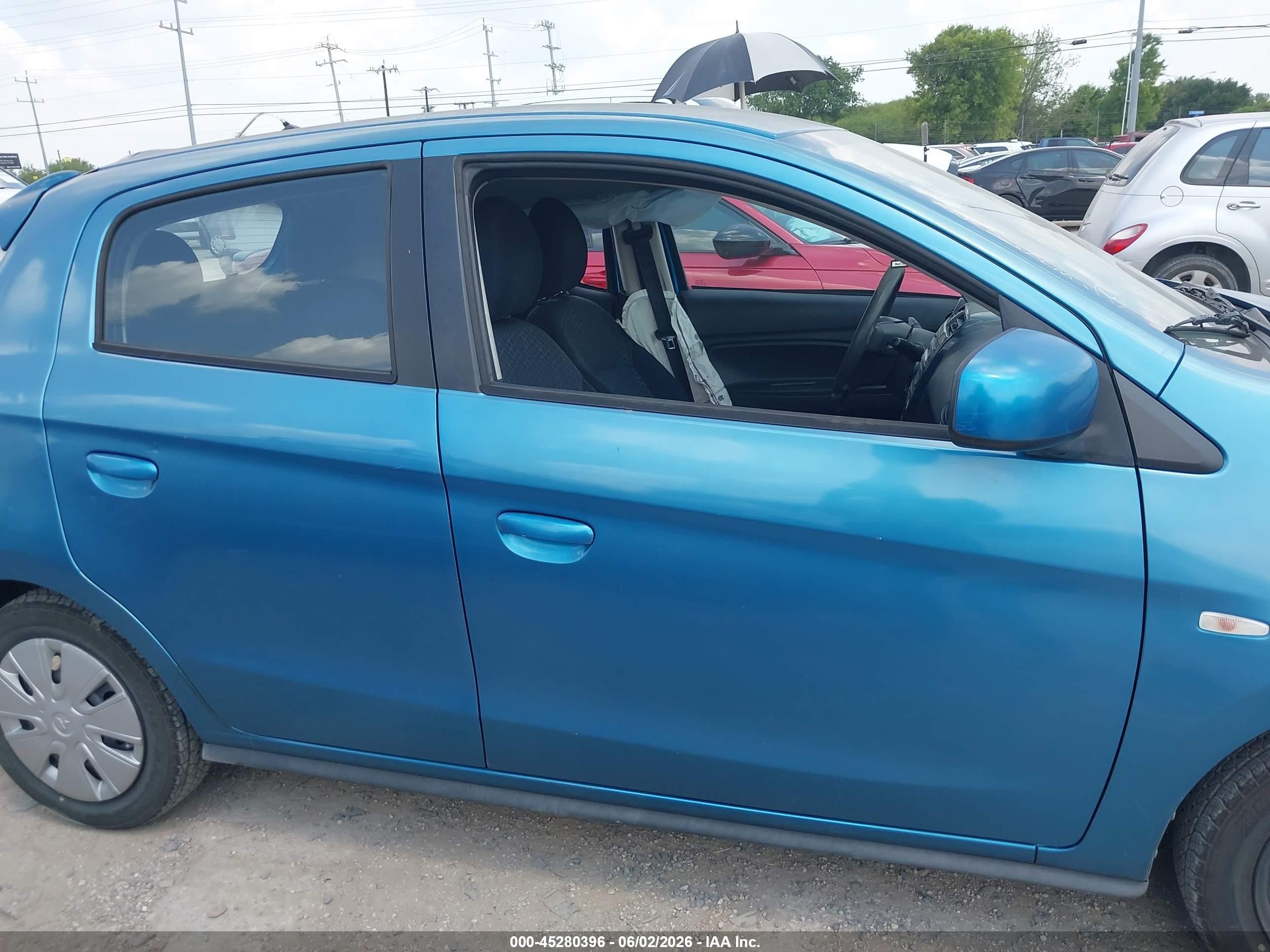 2015 Mitsubishi Mirage De Blue vin: ML32A3HJ0FH048700