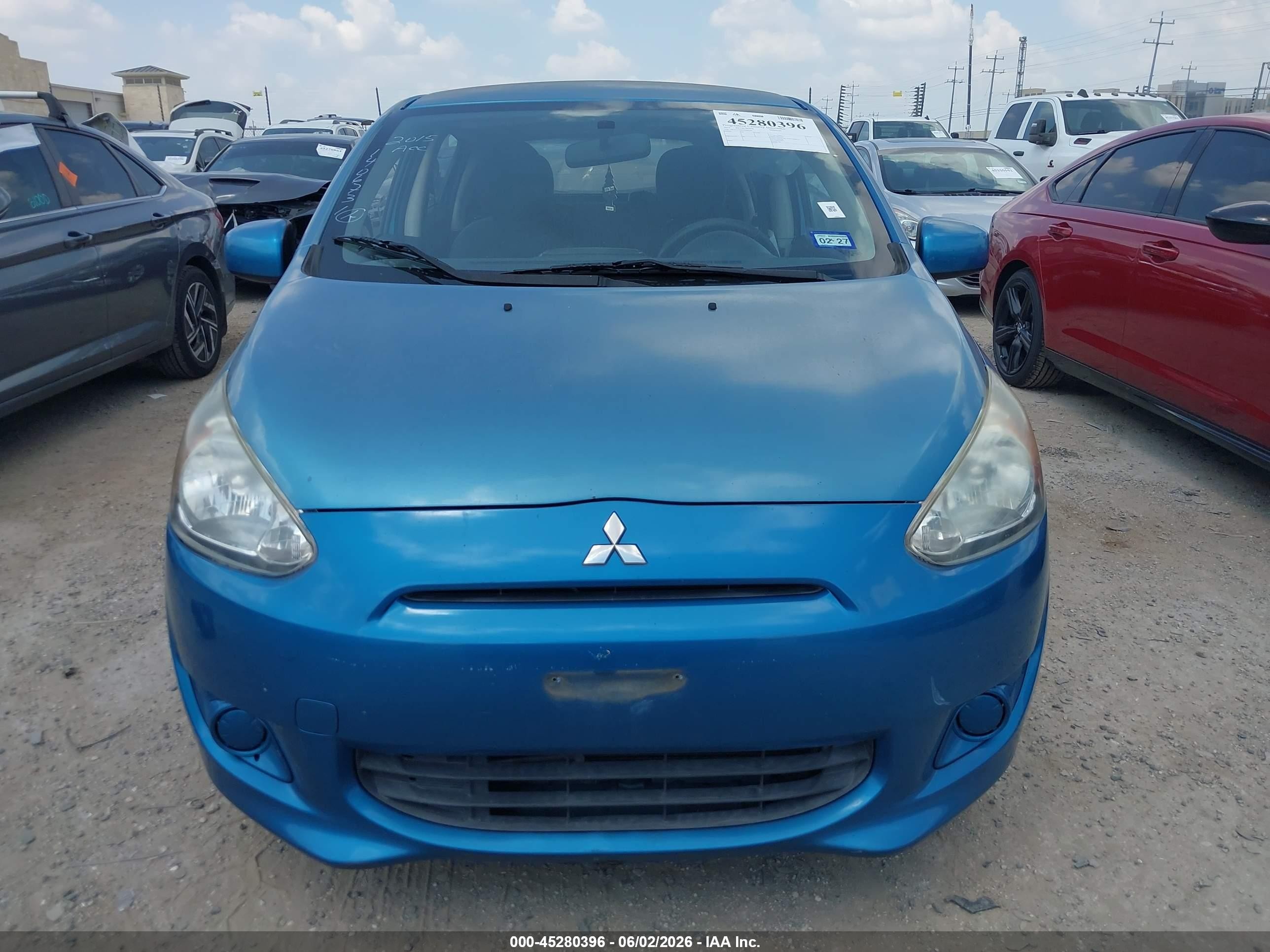 2015 Mitsubishi Mirage De Blue vin: ML32A3HJ0FH048700