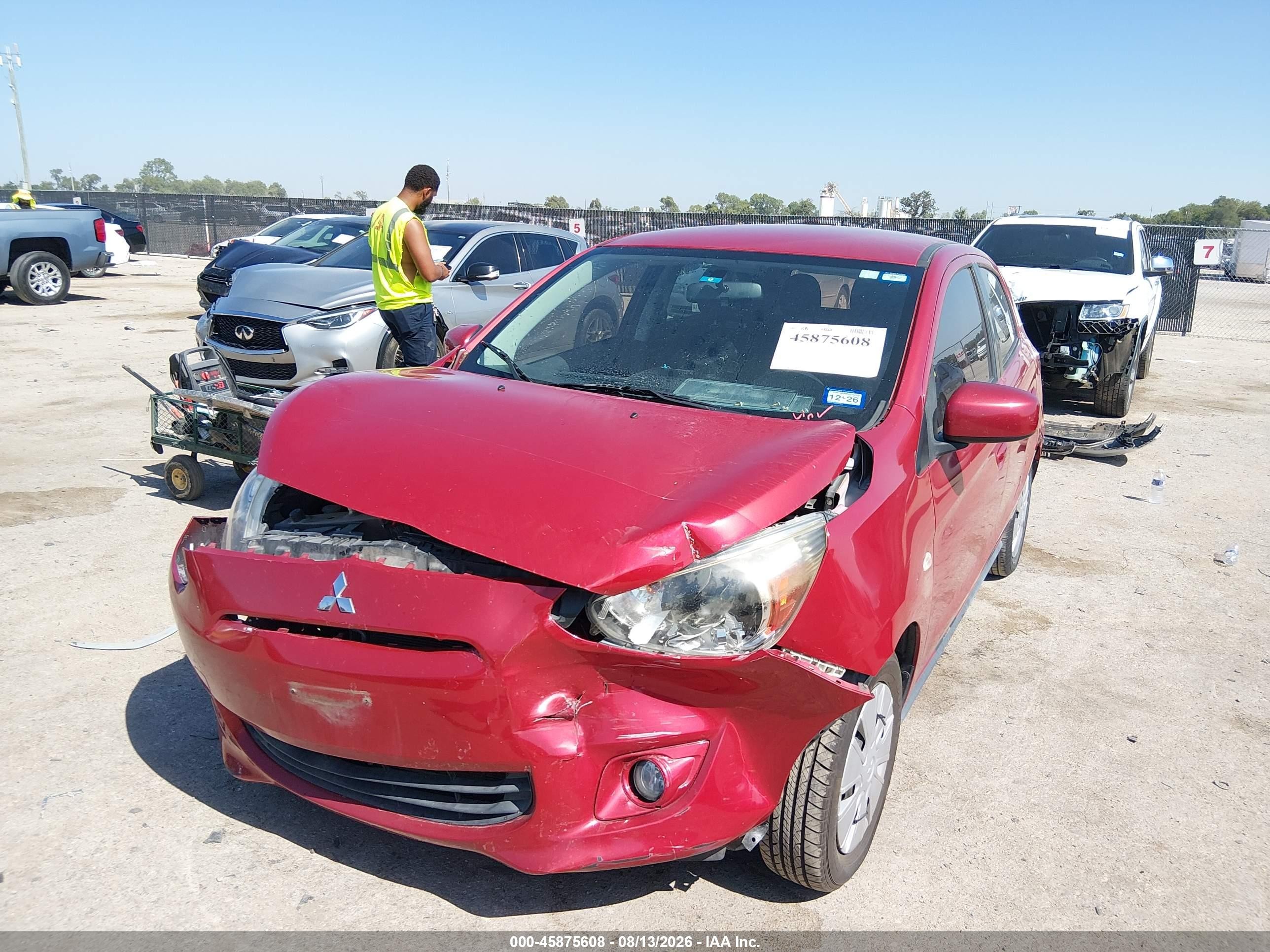 2015 Mitsubishi Mirage De Red vin: ML32A3HJ0FH054514