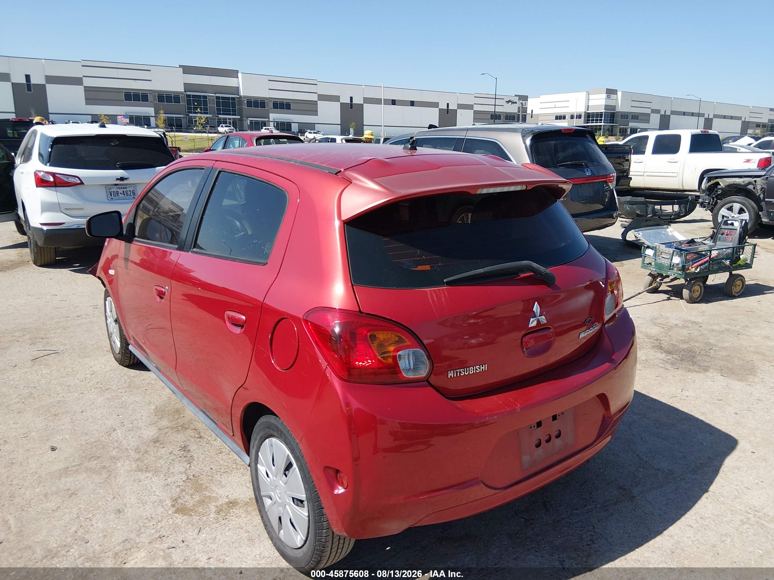 2015 Mitsubishi Mirage De Red vin: ML32A3HJ0FH054514