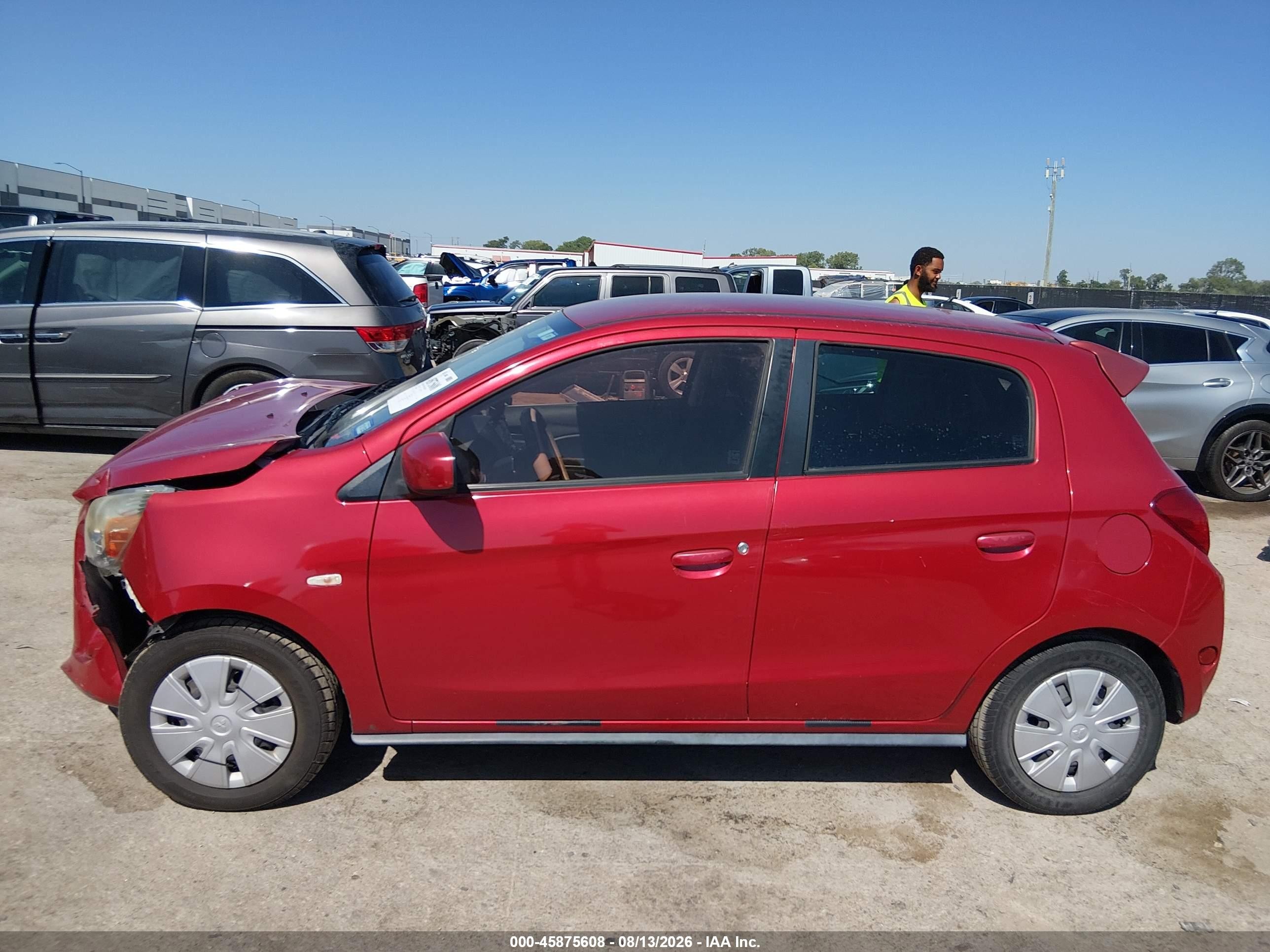 2015 Mitsubishi Mirage De Red vin: ML32A3HJ0FH054514