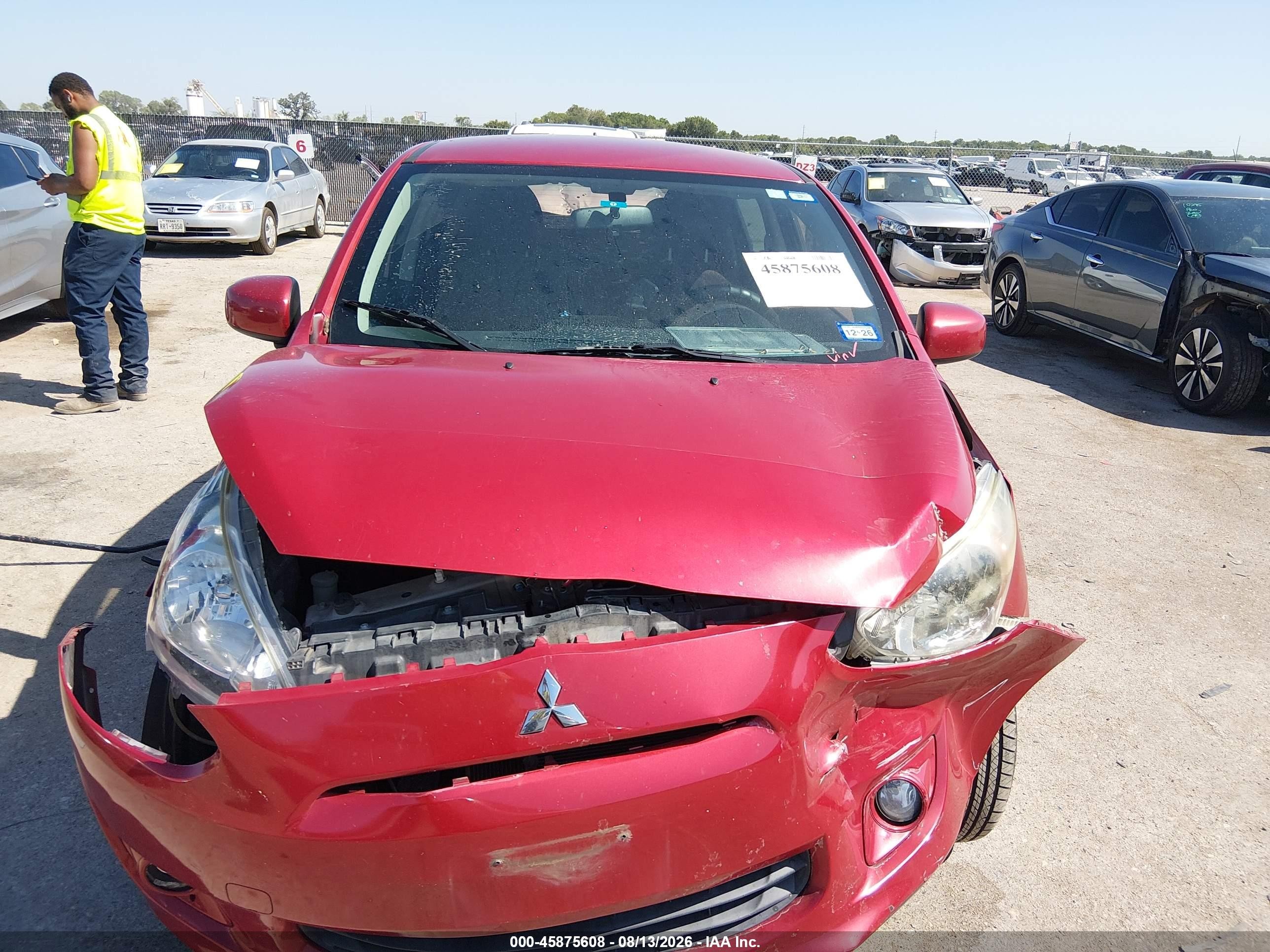 2015 Mitsubishi Mirage De Red vin: ML32A3HJ0FH054514