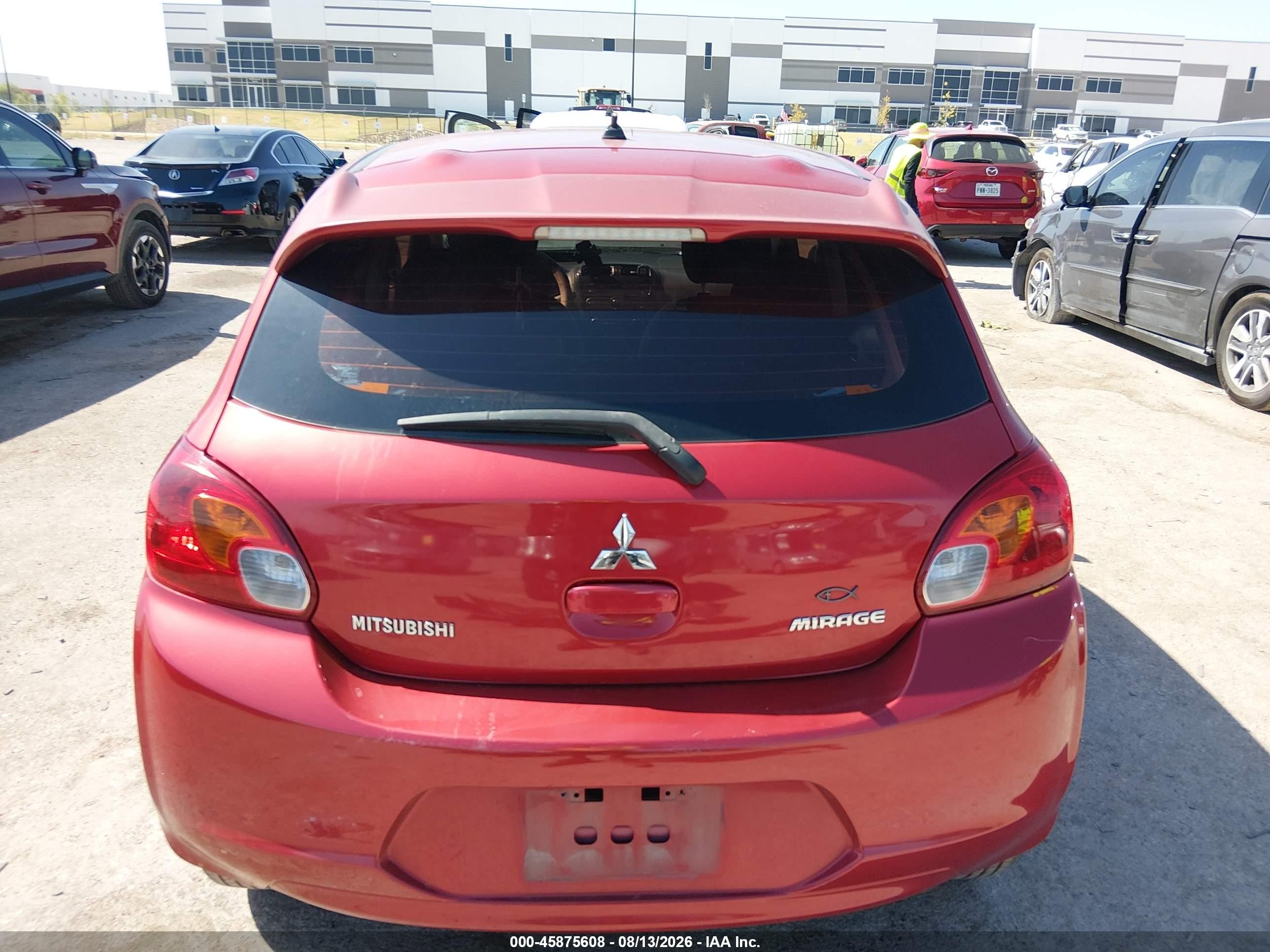 2015 Mitsubishi Mirage De Red vin: ML32A3HJ0FH054514
