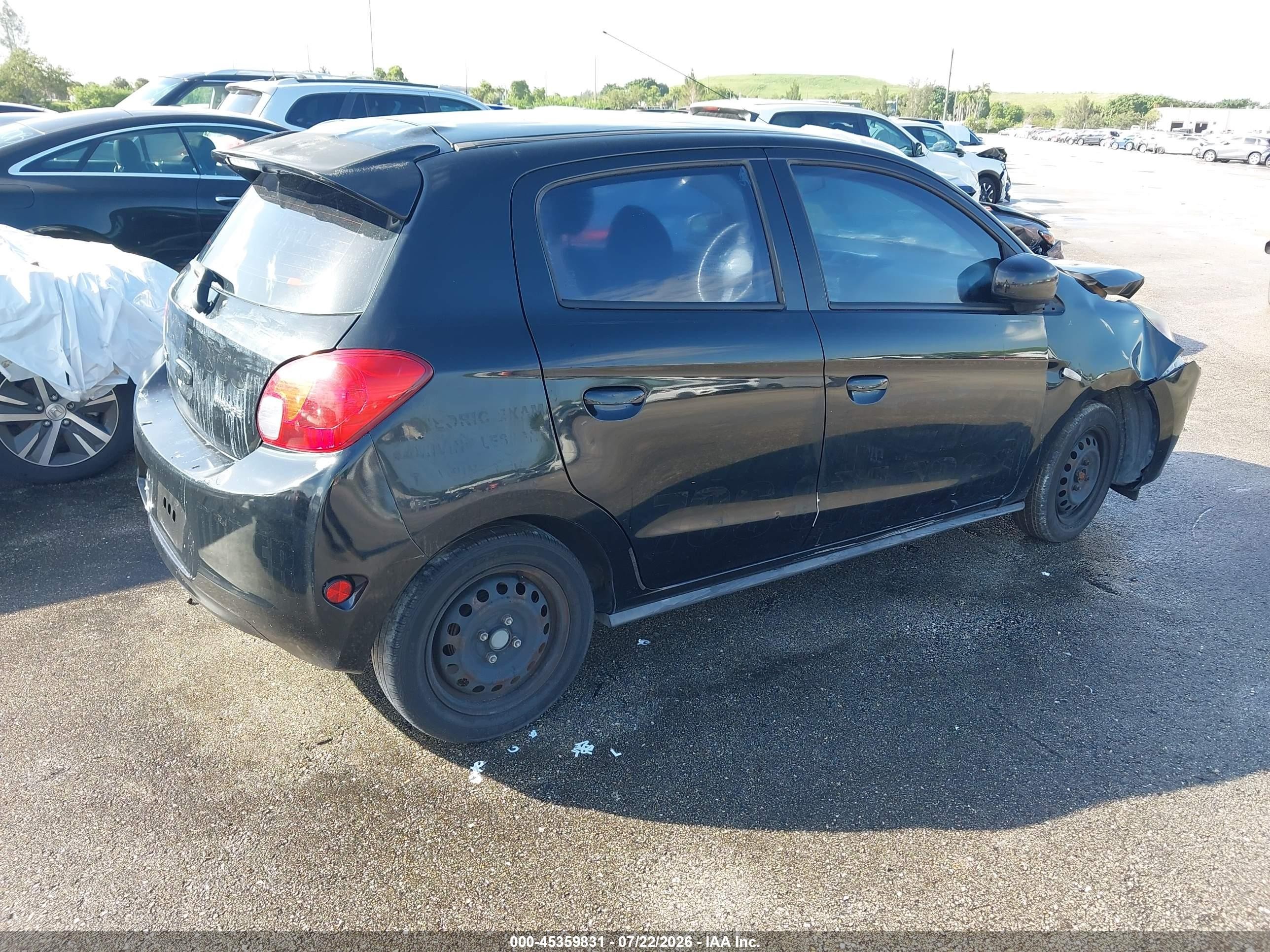 2014 Mitsubishi Mirage De Black vin: ML32A3HJ1EH007328
