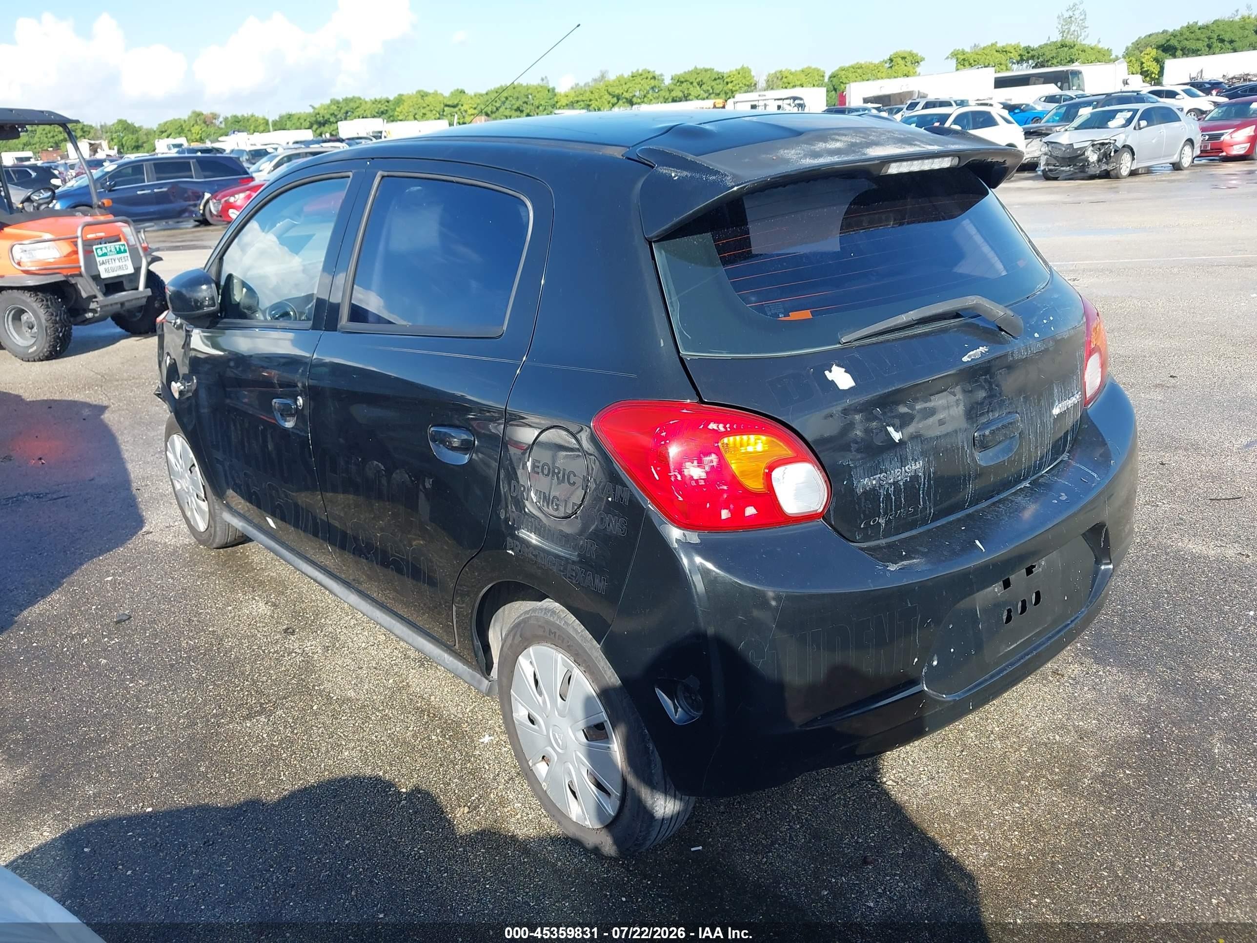 2014 Mitsubishi Mirage De Black vin: ML32A3HJ1EH007328