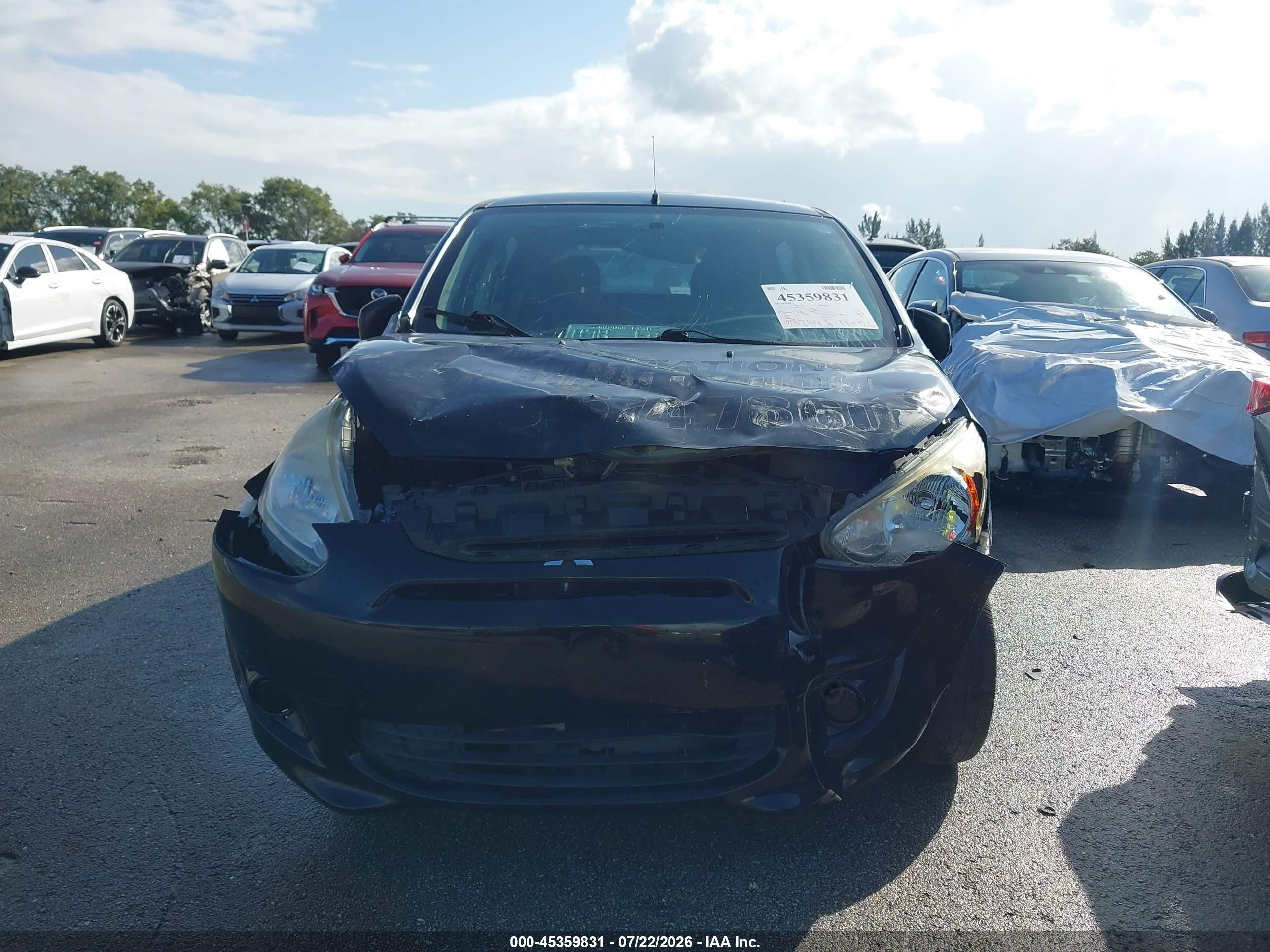2014 Mitsubishi Mirage De Black vin: ML32A3HJ1EH007328