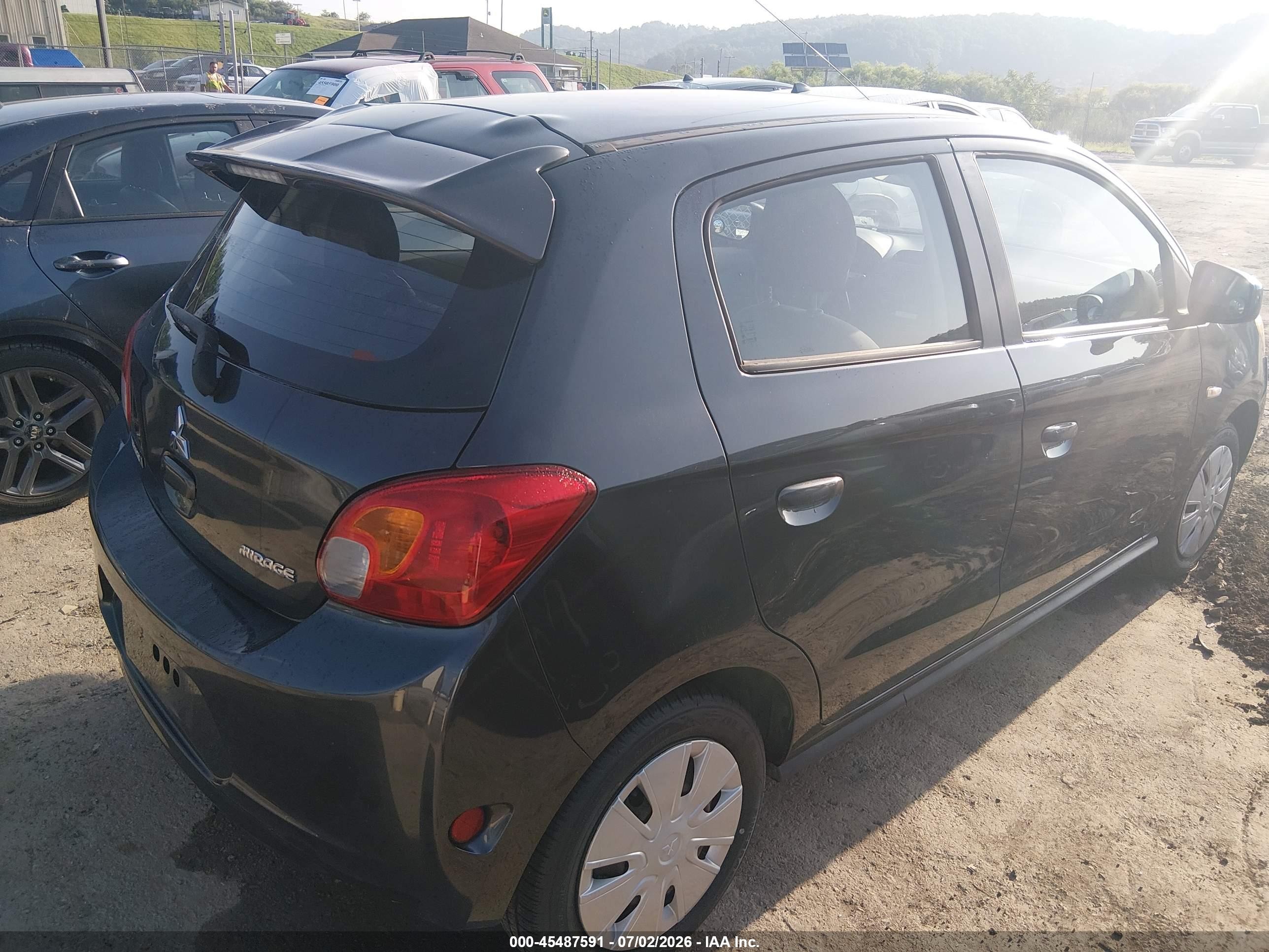 2014 Mitsubishi Mirage De Gray vin: ML32A3HJ1EH013579