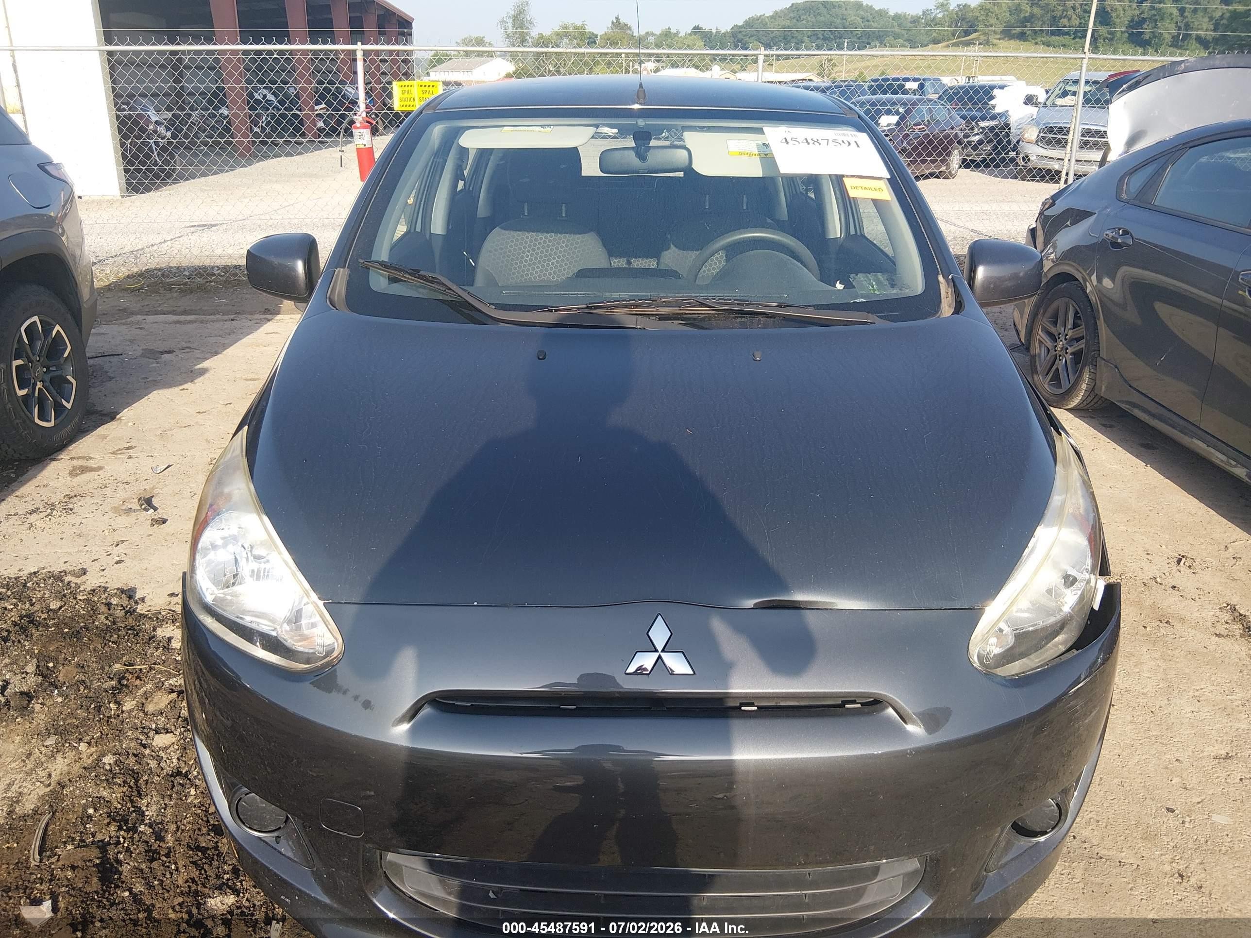 2014 Mitsubishi Mirage De Gray vin: ML32A3HJ1EH013579