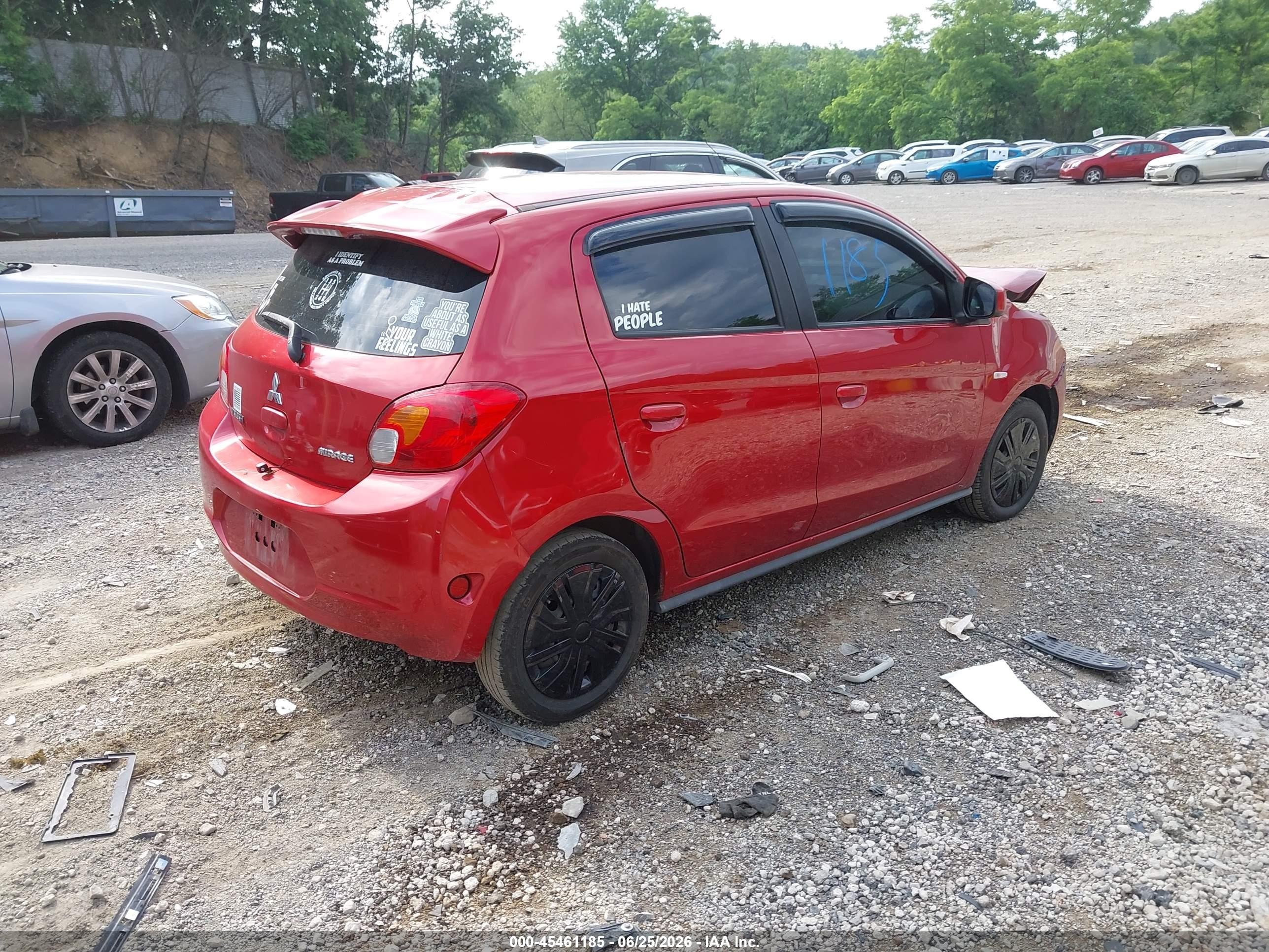 2014 Mitsubishi Mirage De Red vin: ML32A3HJ1EH018779
