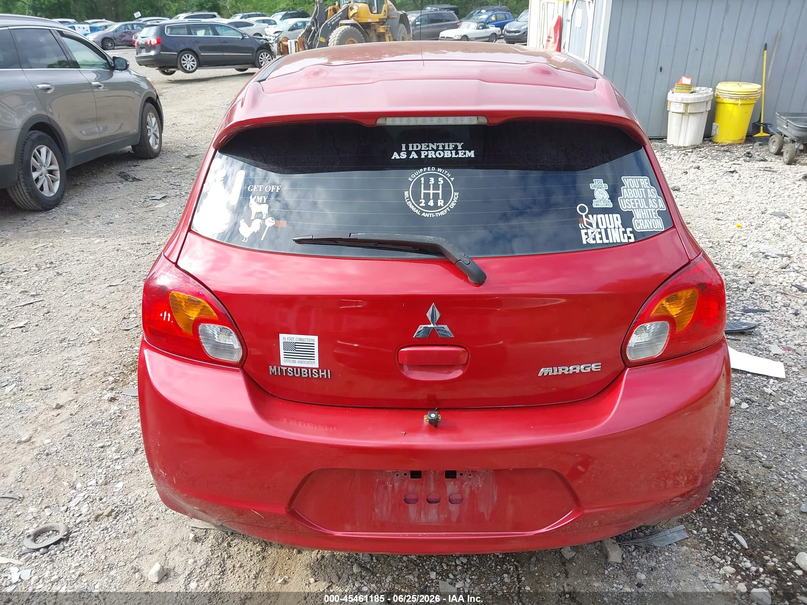 2014 Mitsubishi Mirage De Red vin: ML32A3HJ1EH018779