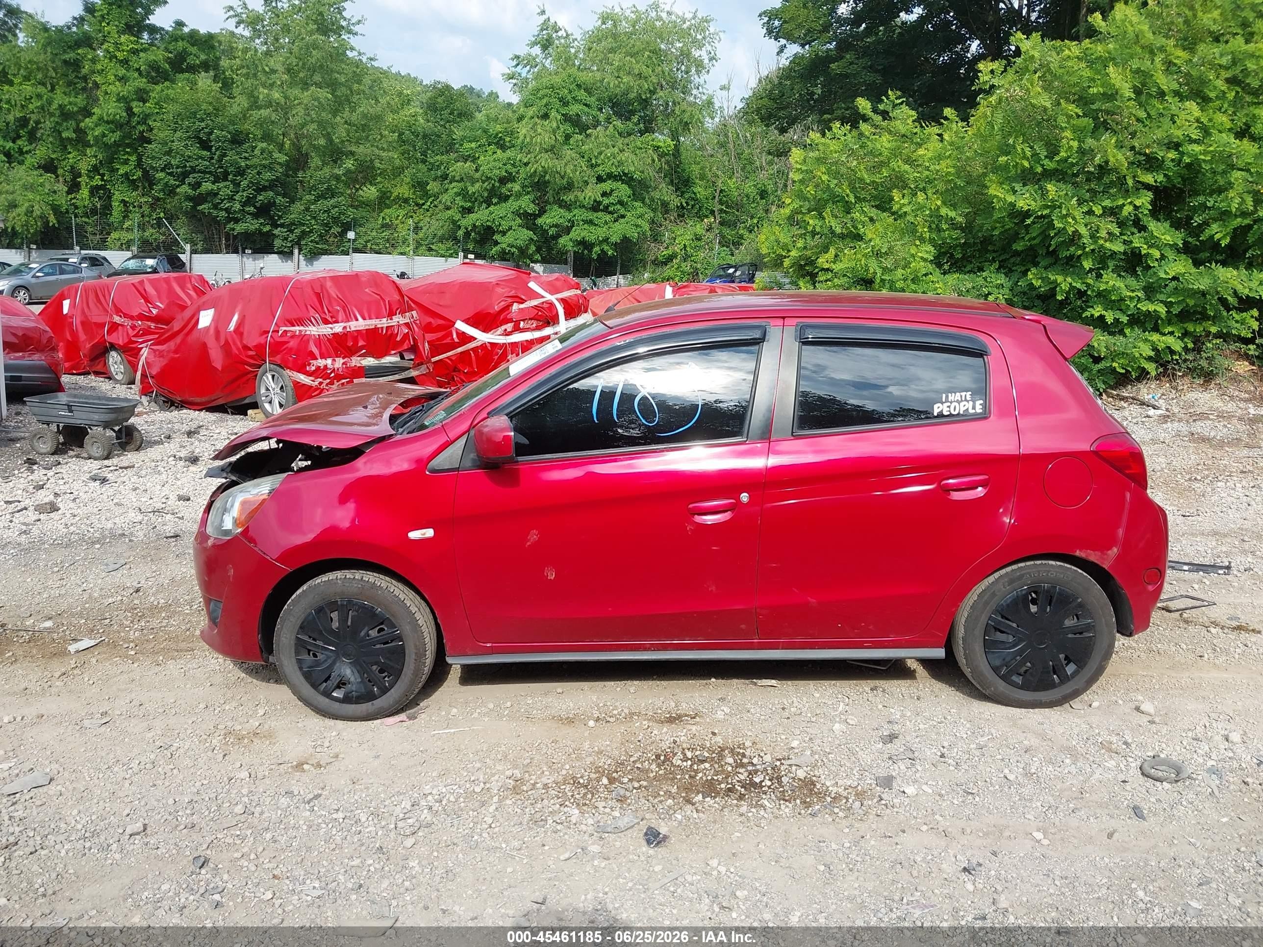 2014 Mitsubishi Mirage De Red vin: ML32A3HJ1EH018779