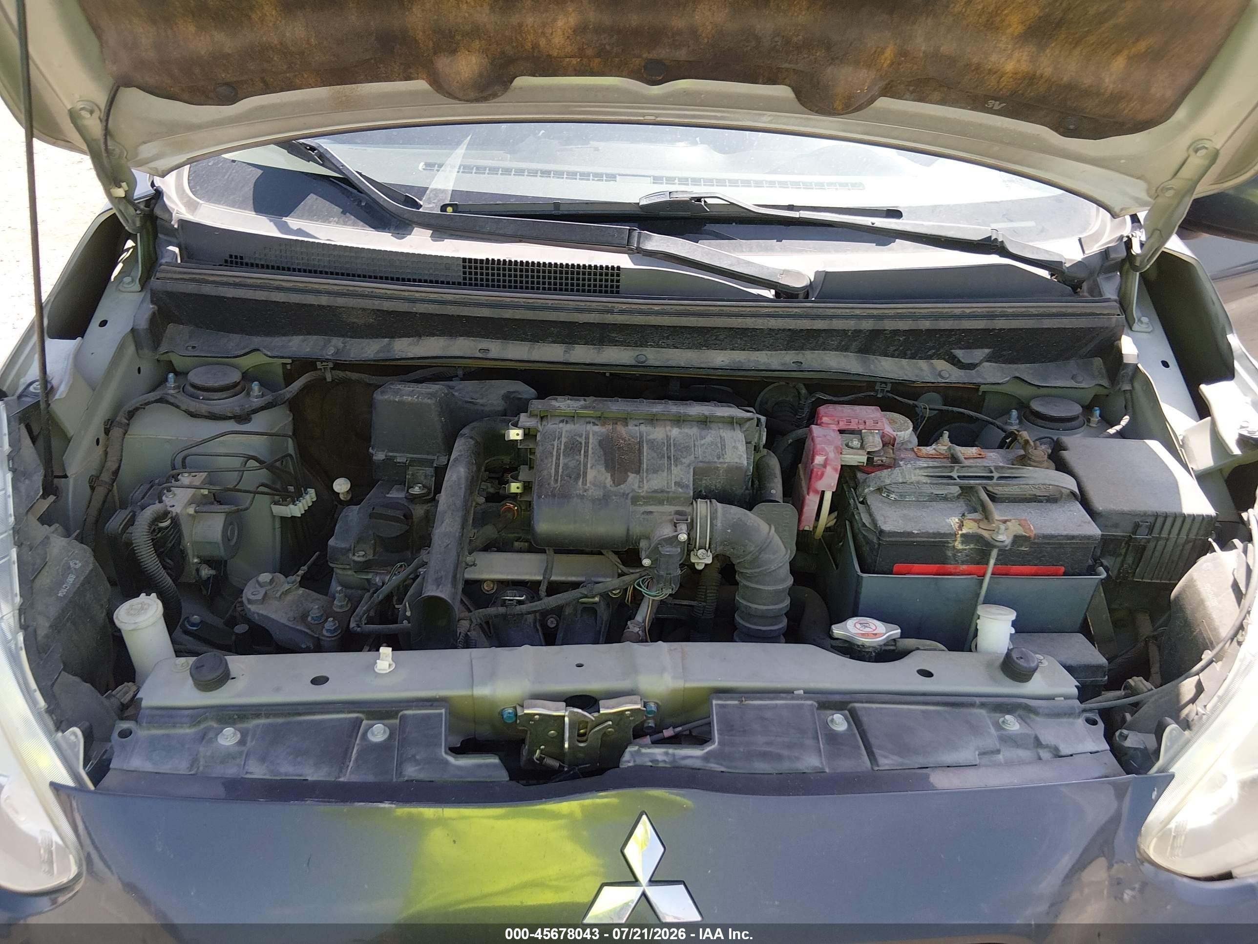 2015 Mitsubishi Mirage De/rf Gray vin: ML32A3HJ1FH000395