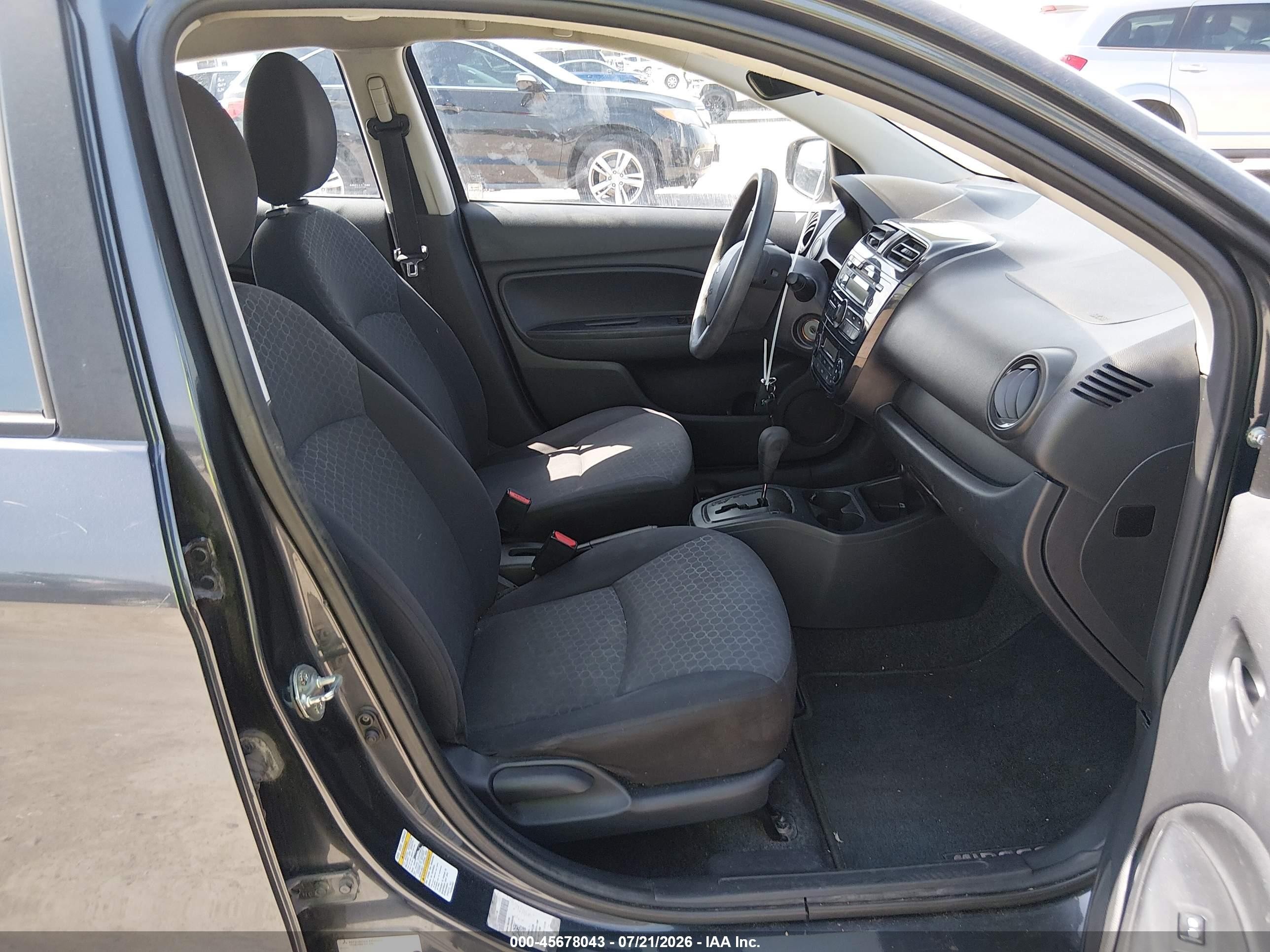 2015 Mitsubishi Mirage De/rf Gray vin: ML32A3HJ1FH000395