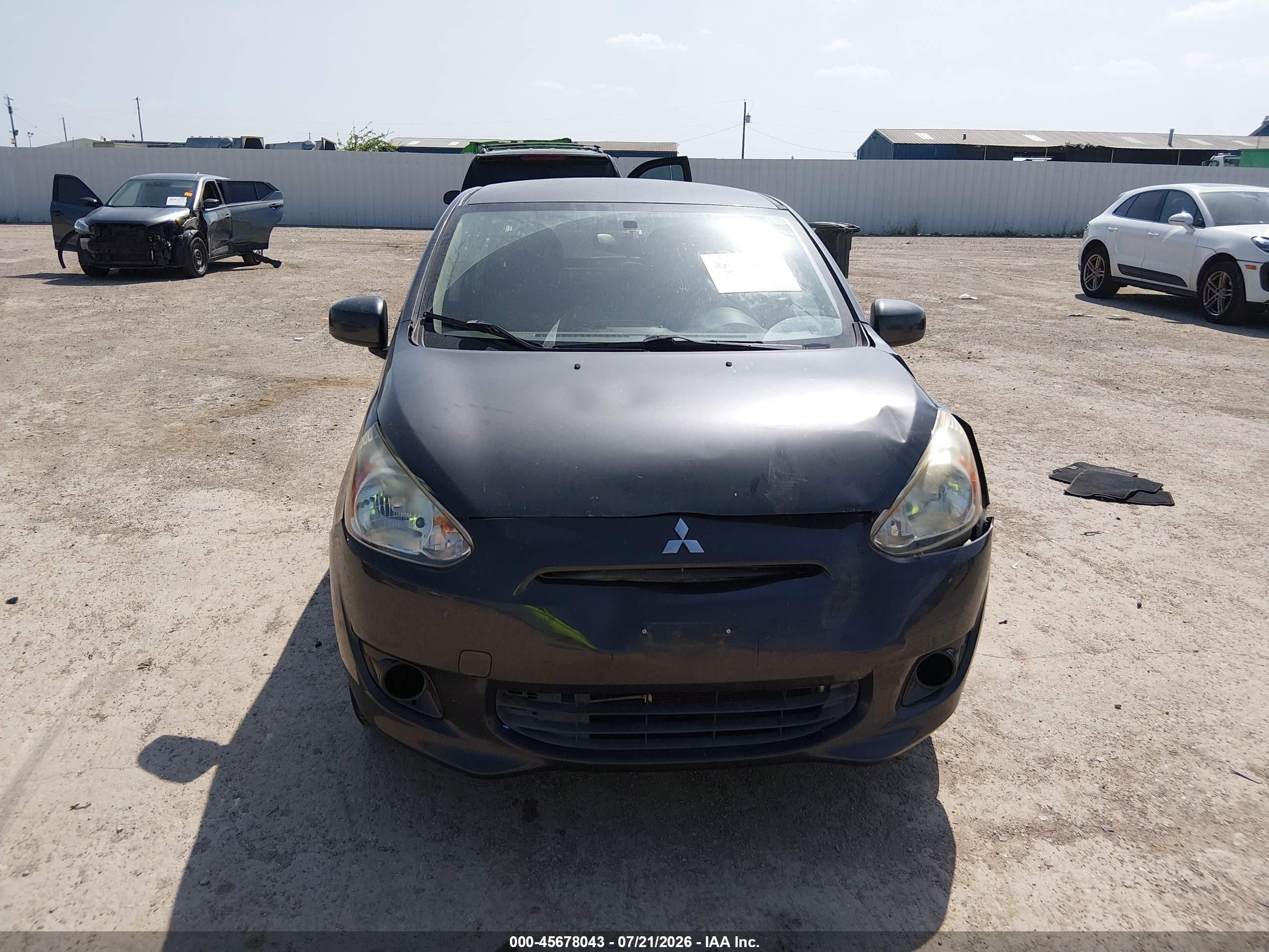 2015 Mitsubishi Mirage De/rf Gray vin: ML32A3HJ1FH000395