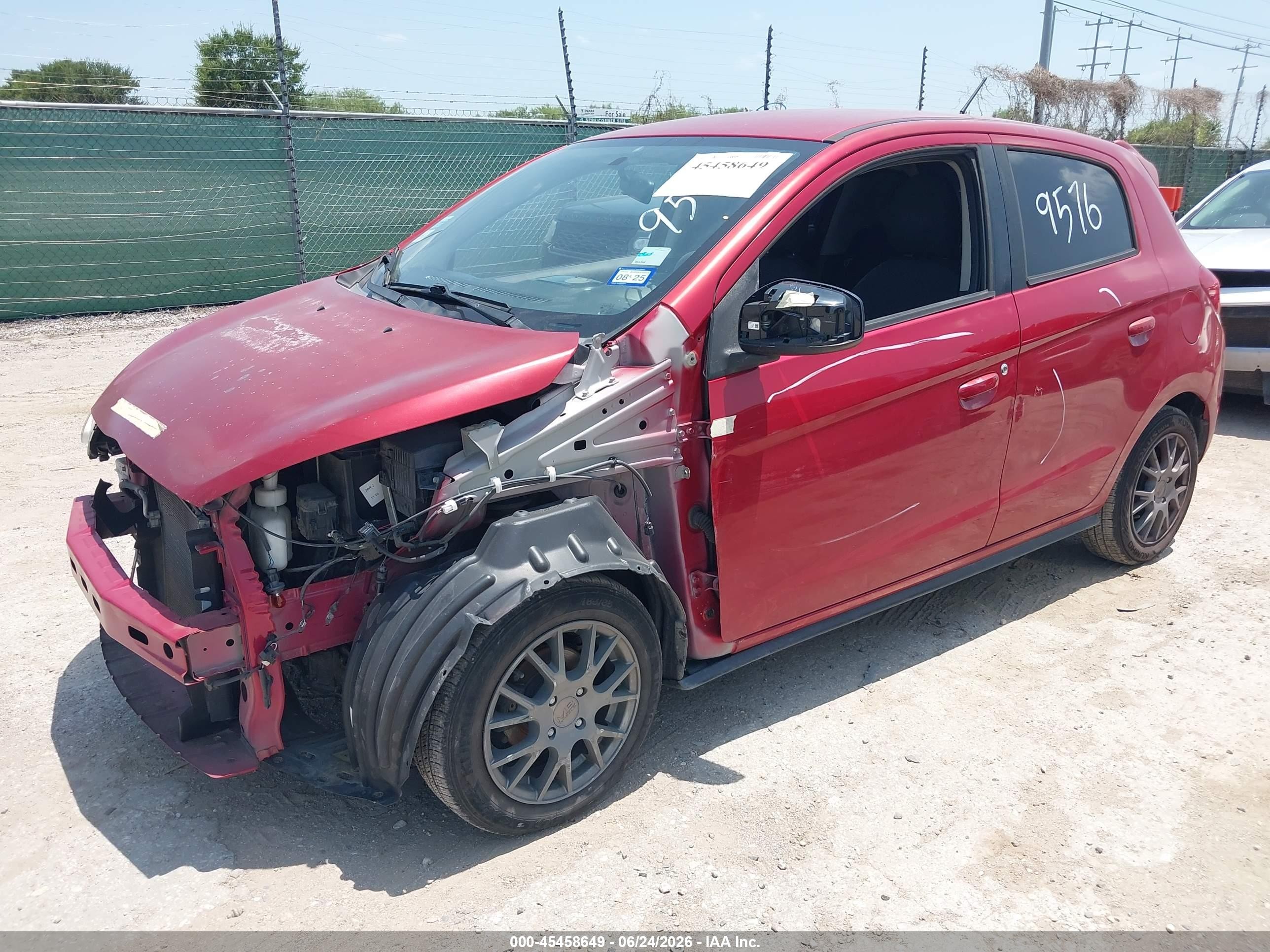 2015 Mitsubishi Mirage De Red vin: ML32A3HJ1FH043750