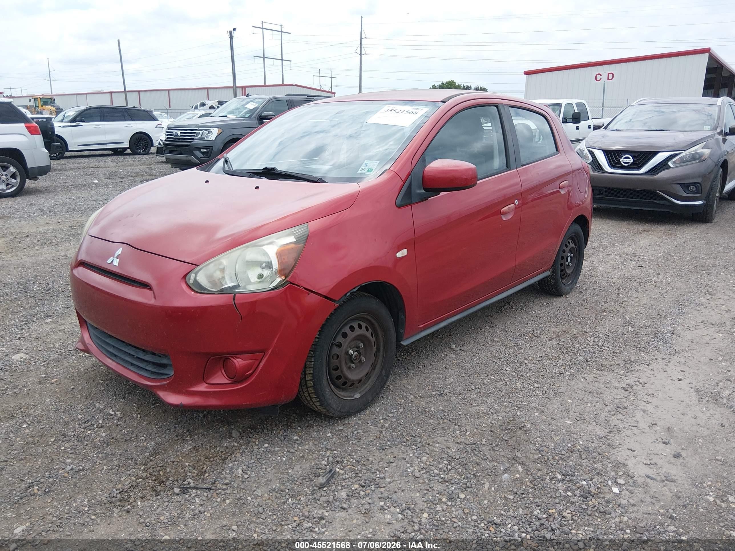 2015 Mitsubishi Mirage De Red vin: ML32A3HJ1FH043957