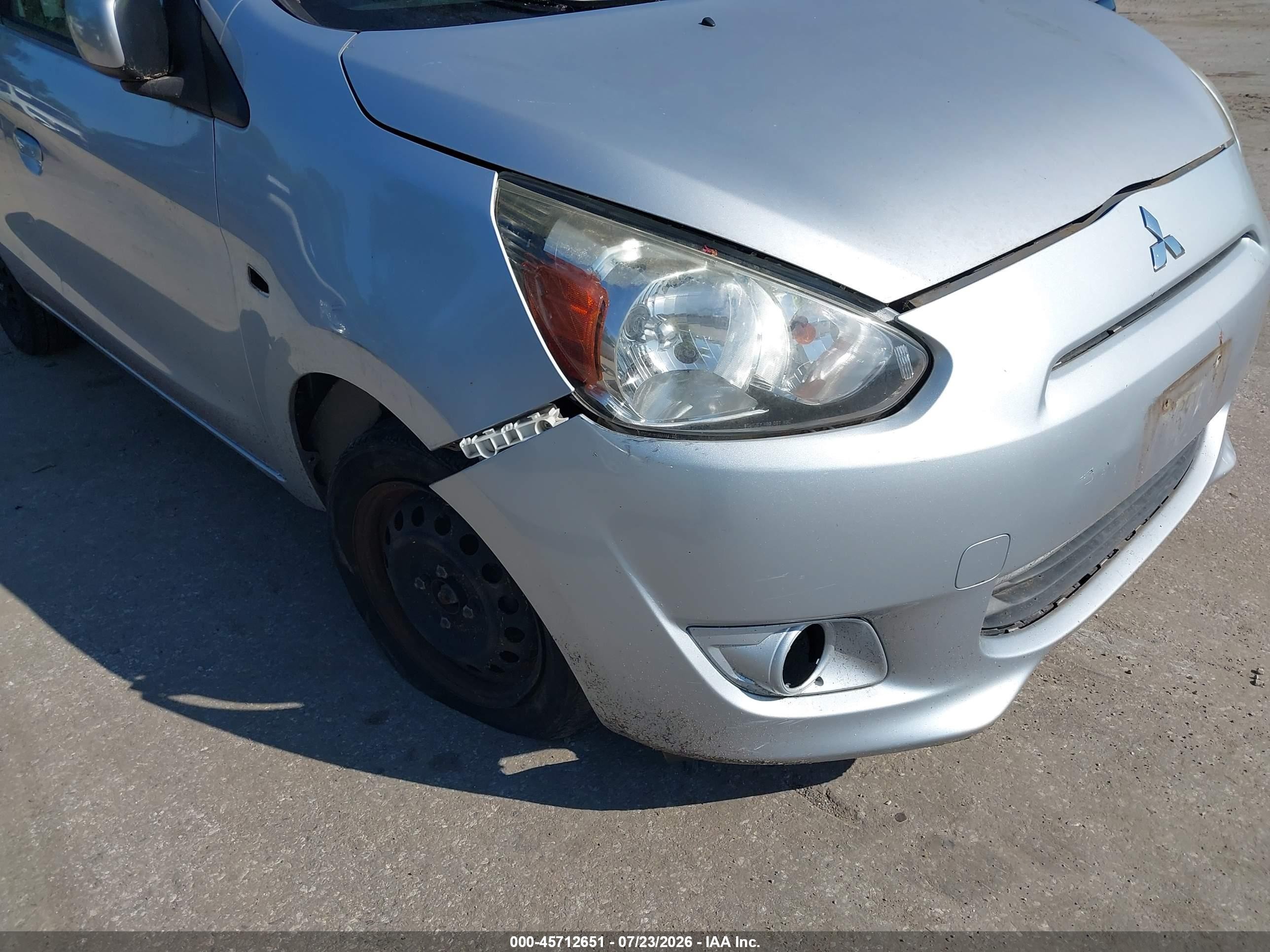 2015 Mitsubishi Mirage De Silver vin: ML32A3HJ1FH059060