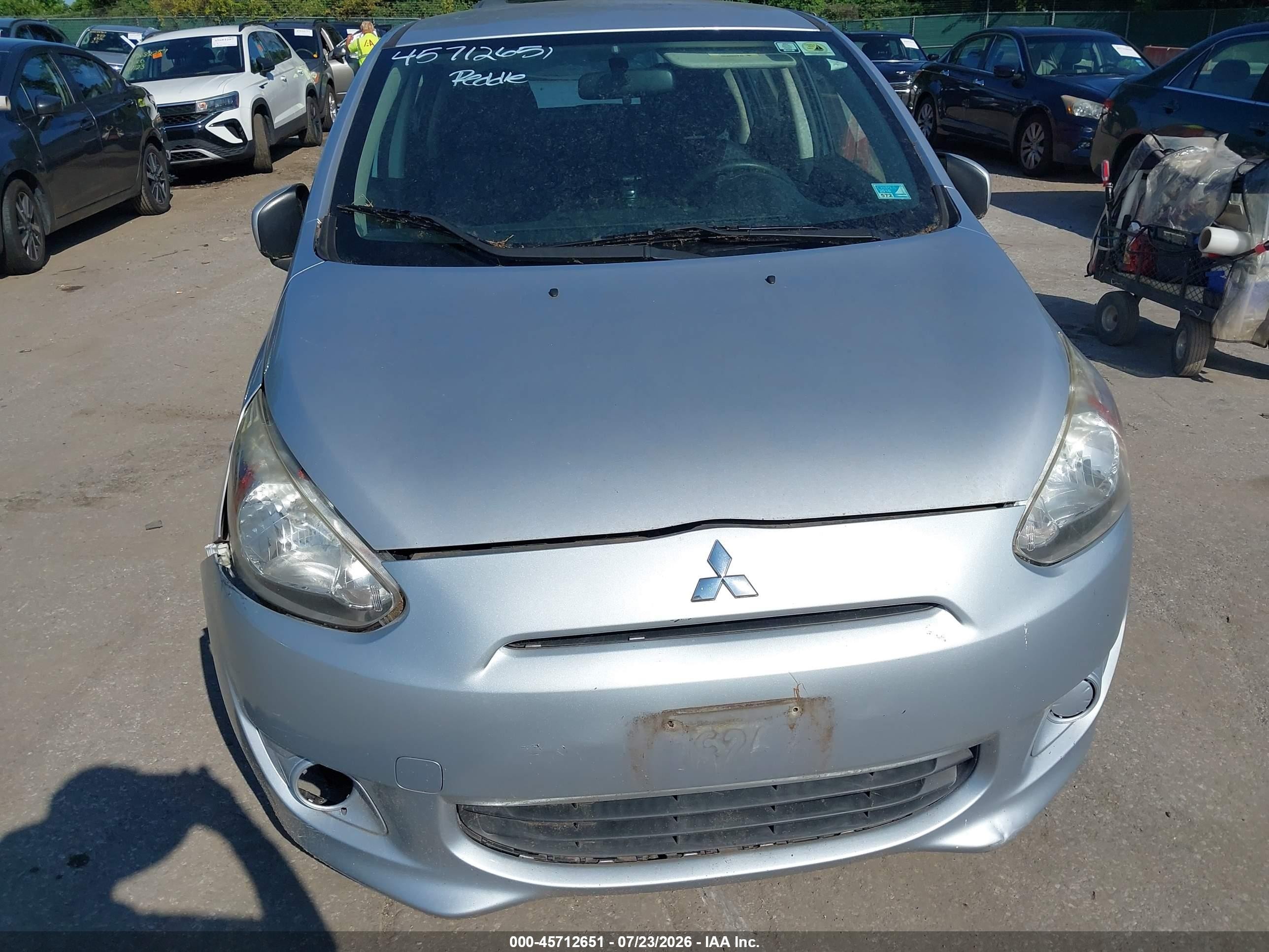 2015 Mitsubishi Mirage De Silver vin: ML32A3HJ1FH059060