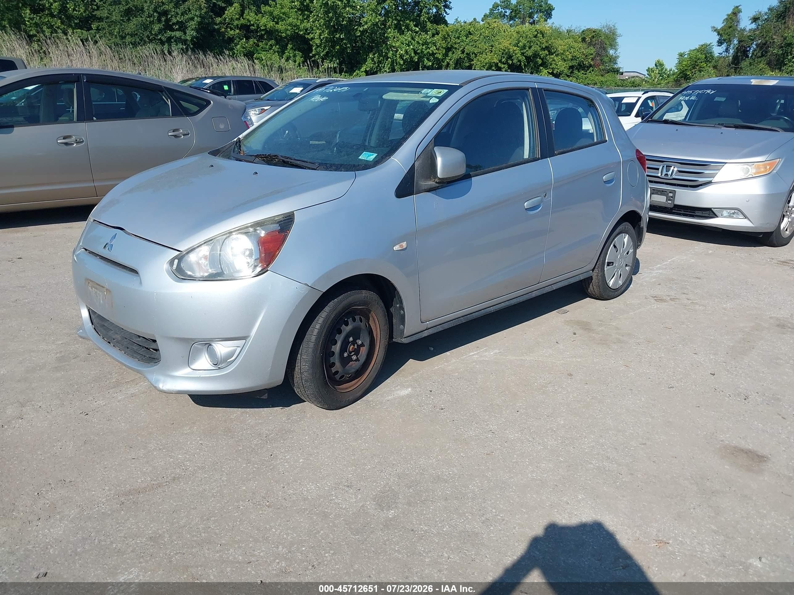 2015 Mitsubishi Mirage De Silver vin: ML32A3HJ1FH059060