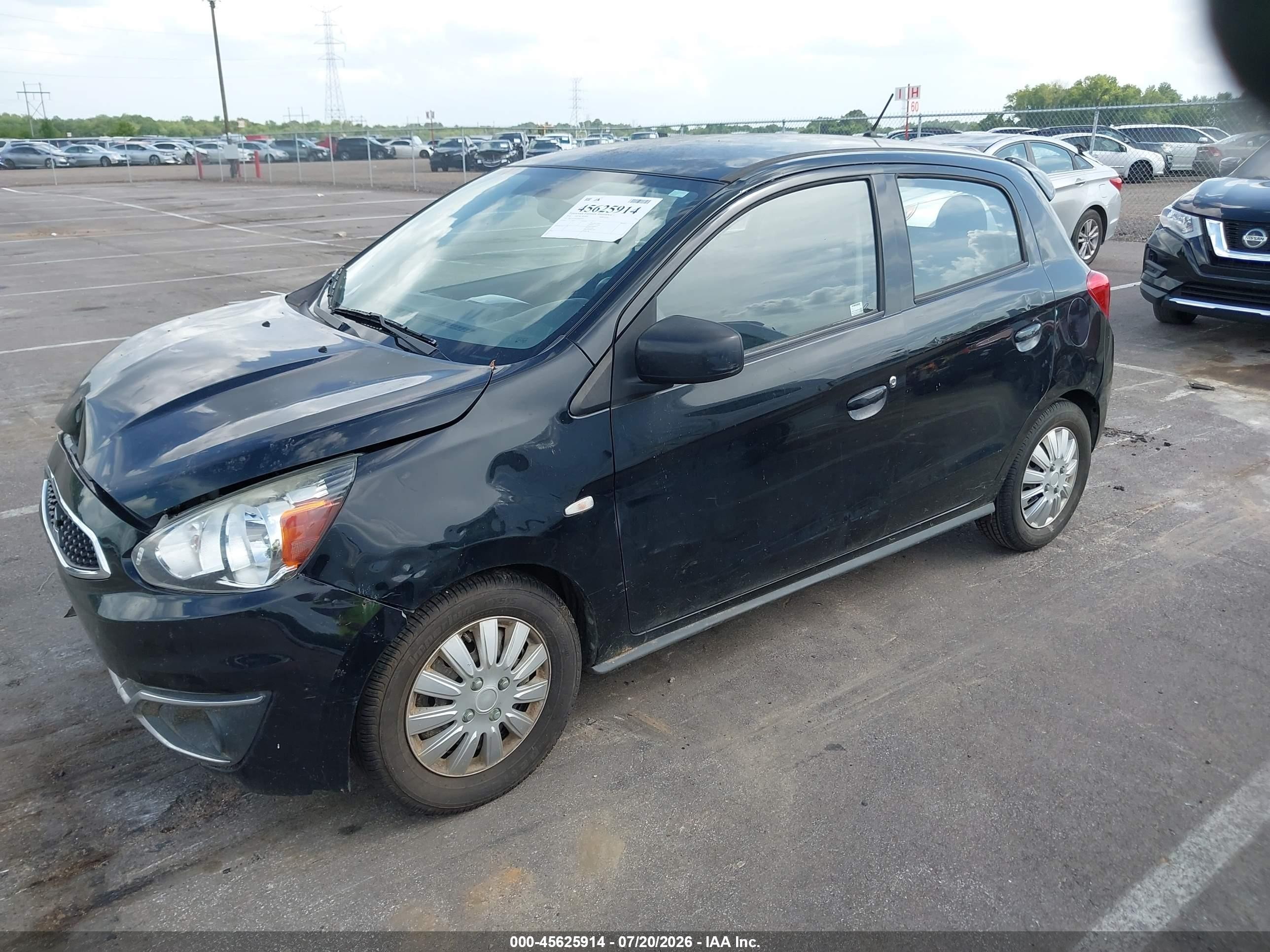 2018 Mitsubishi Mirage Es Black vin: ML32A3HJ1JH002690