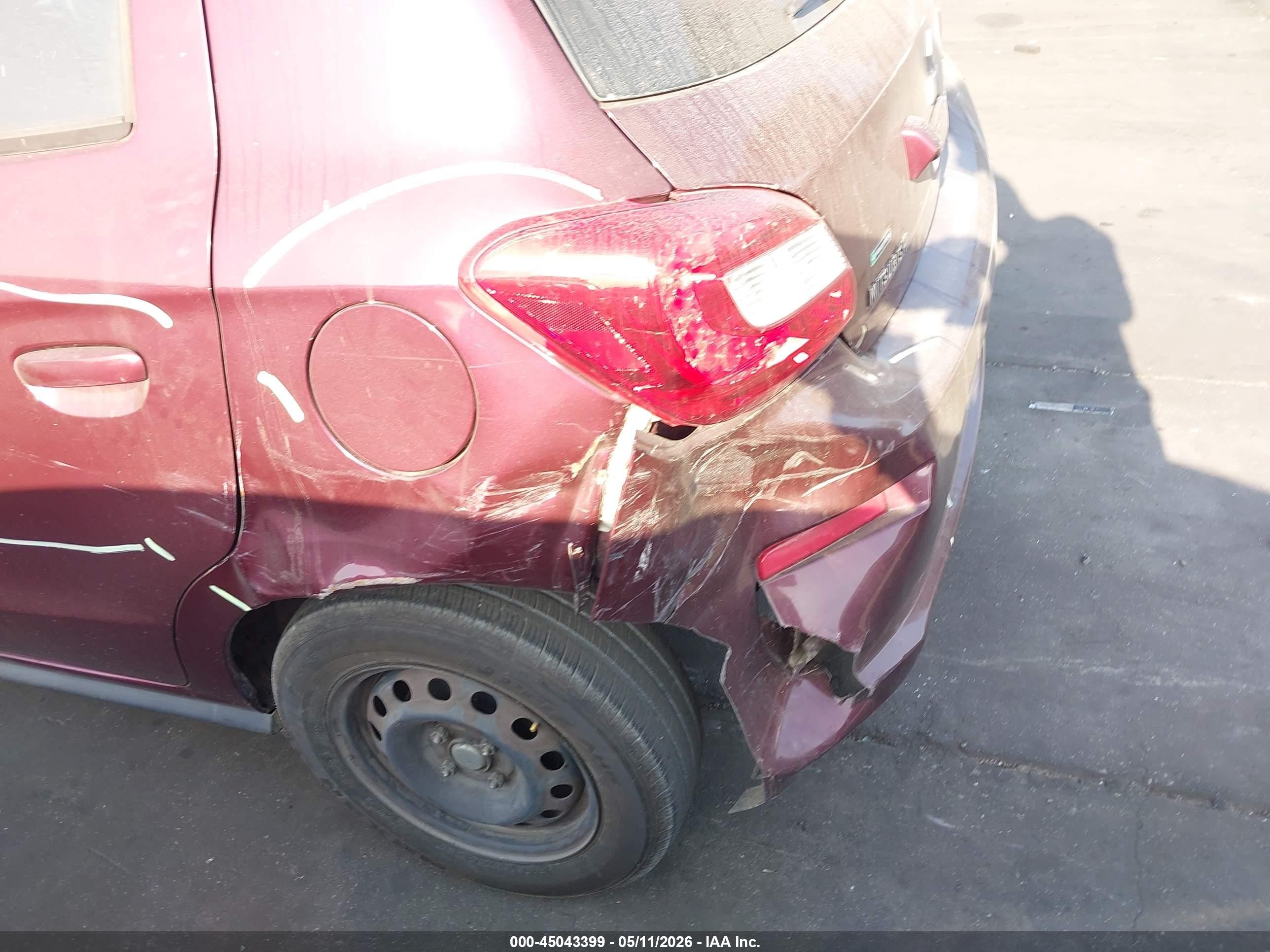 2019 Mitsubishi Mirage Es/rf Бордовый vin: ML32A3HJ1KH014842