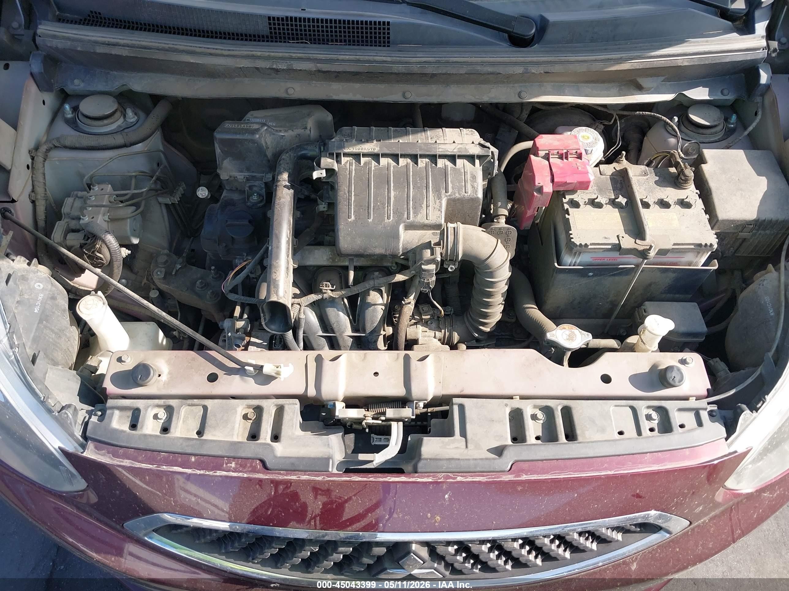 2019 Mitsubishi Mirage Es/rf Бордовый vin: ML32A3HJ1KH014842