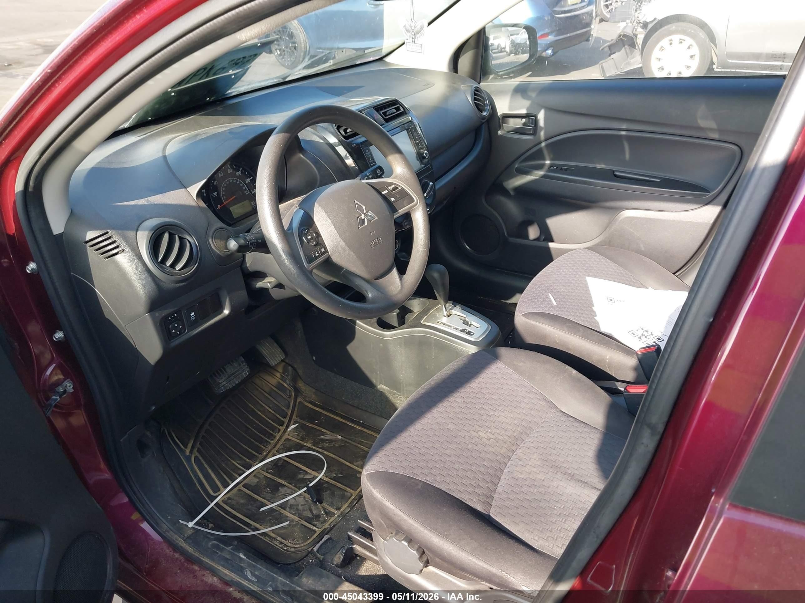 2019 Mitsubishi Mirage Es/rf Бордовый vin: ML32A3HJ1KH014842