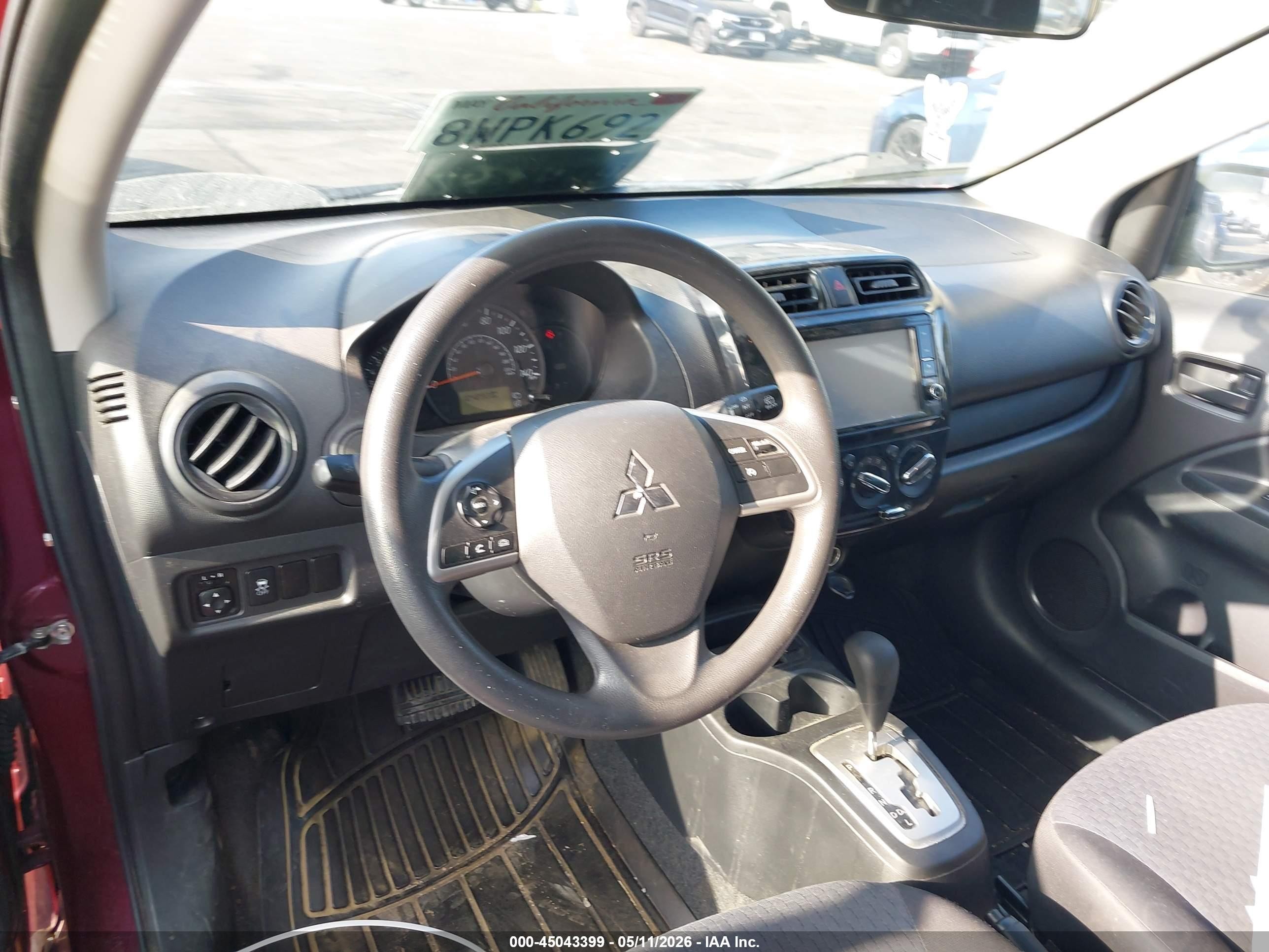 2019 Mitsubishi Mirage Es/rf Бордовый vin: ML32A3HJ1KH014842