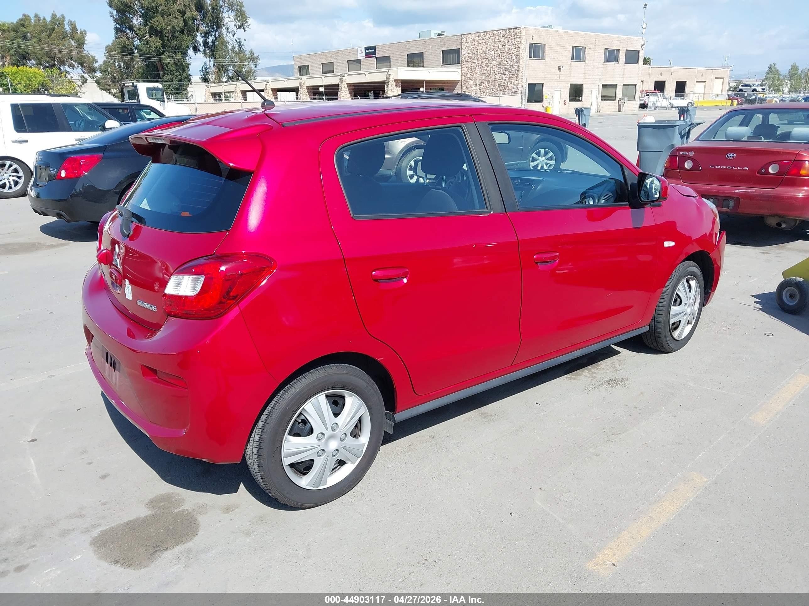 2019 Mitsubishi Mirage Es/rf Красный vin: ML32A3HJ1KH015098