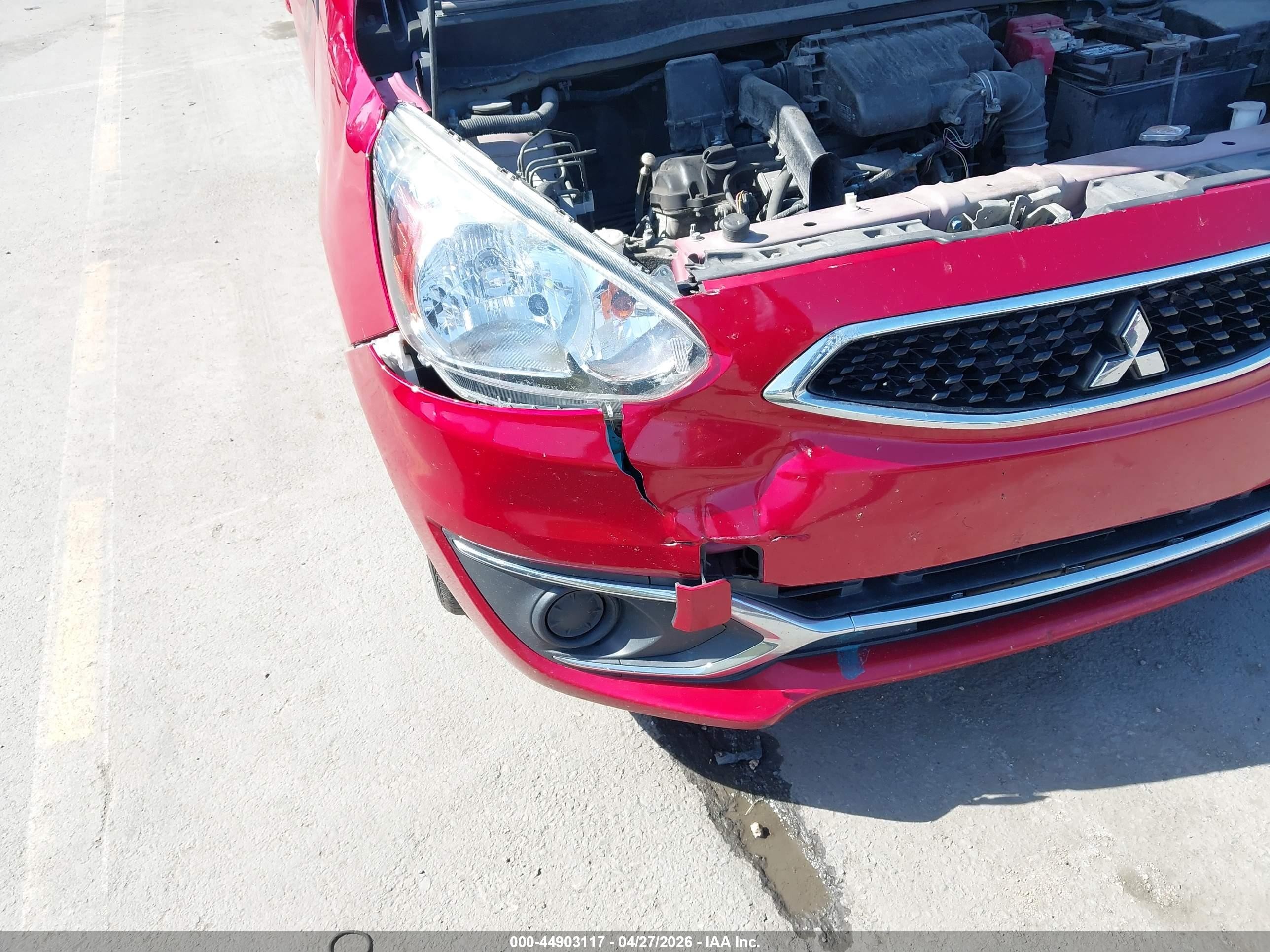 2019 Mitsubishi Mirage Es/rf Красный vin: ML32A3HJ1KH015098