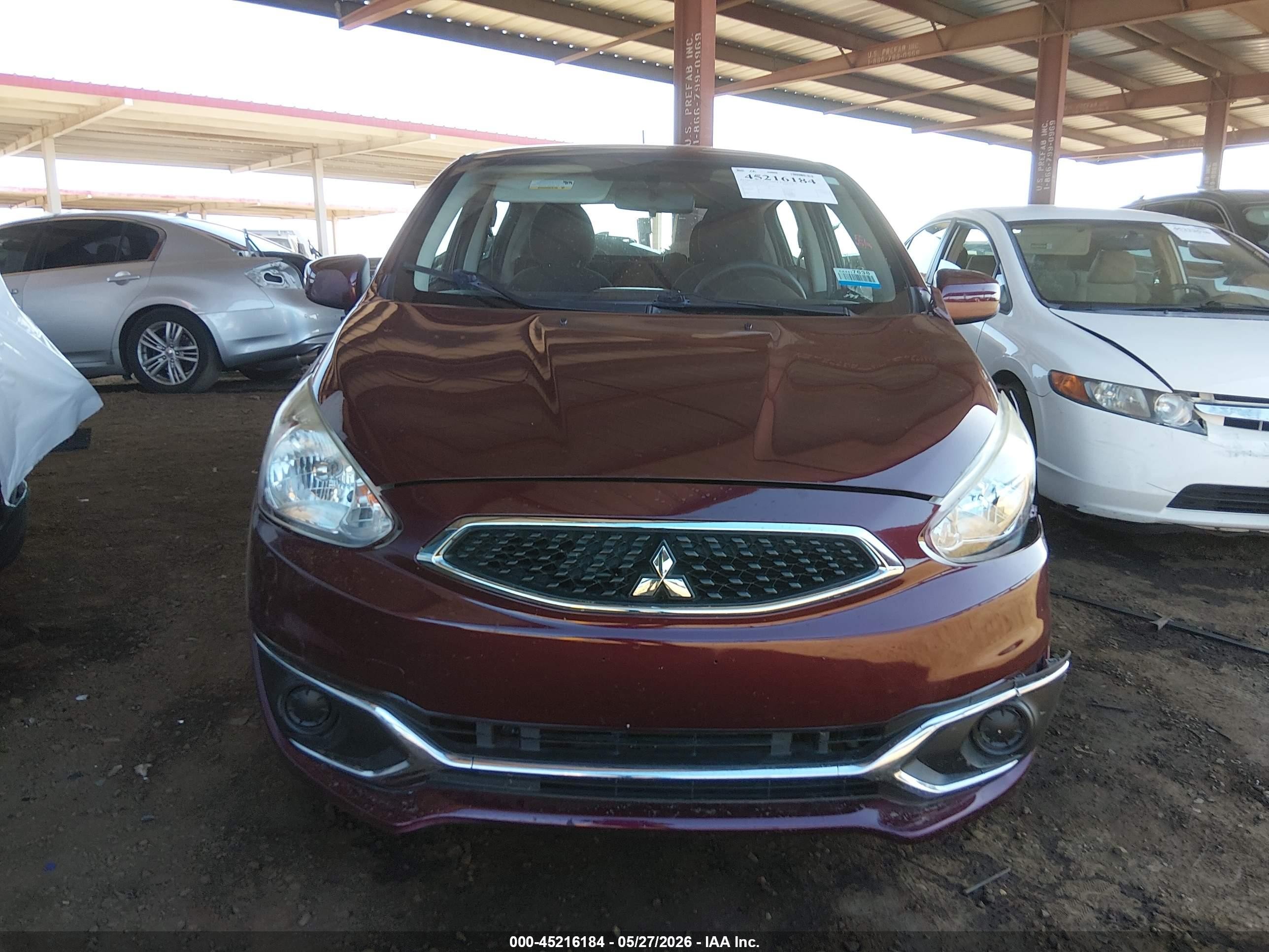 2020 Mitsubishi Mirage Es Maroon vin: ML32A3HJ1LH007598