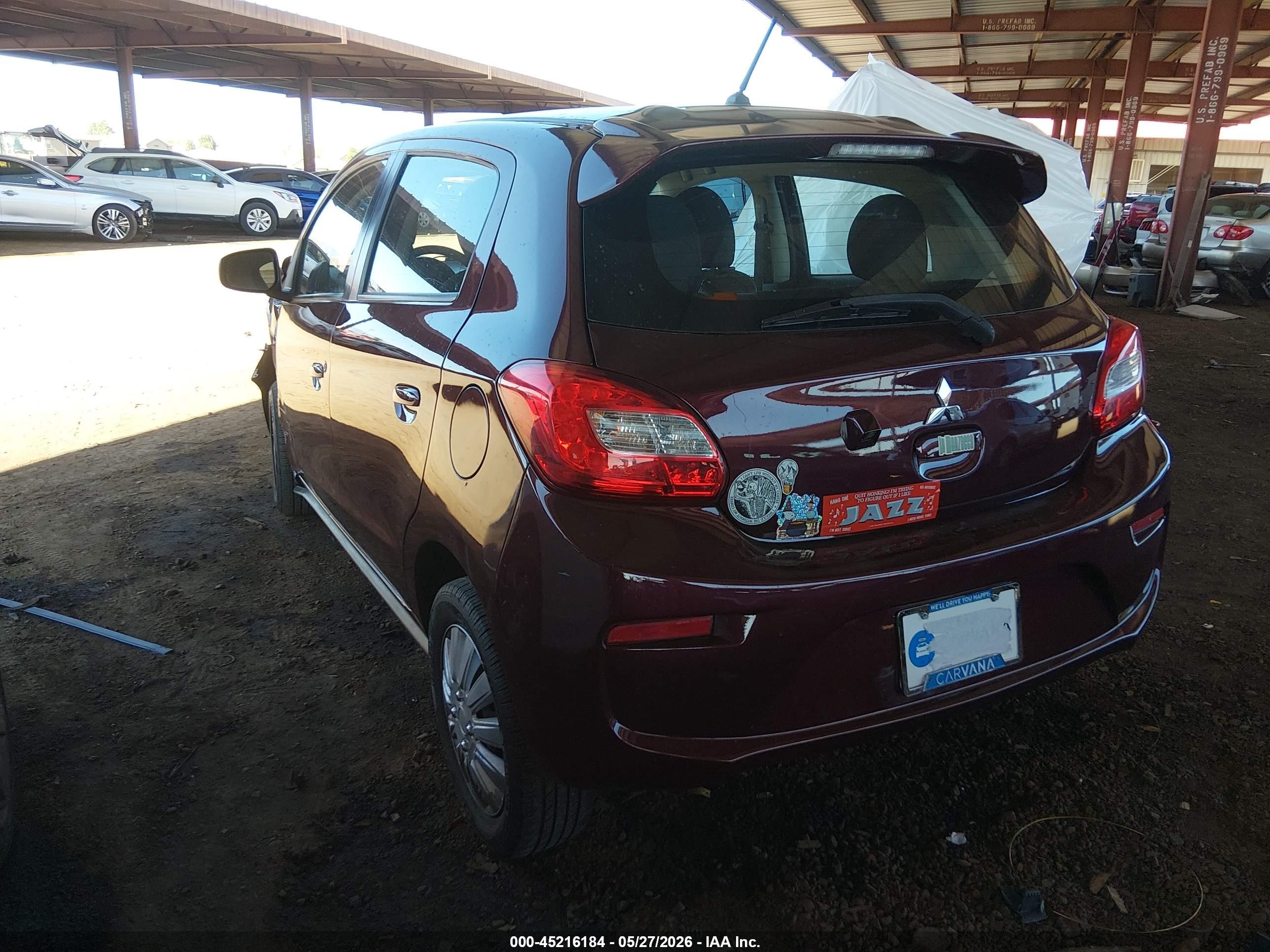 2020 Mitsubishi Mirage Es Maroon vin: ML32A3HJ1LH007598